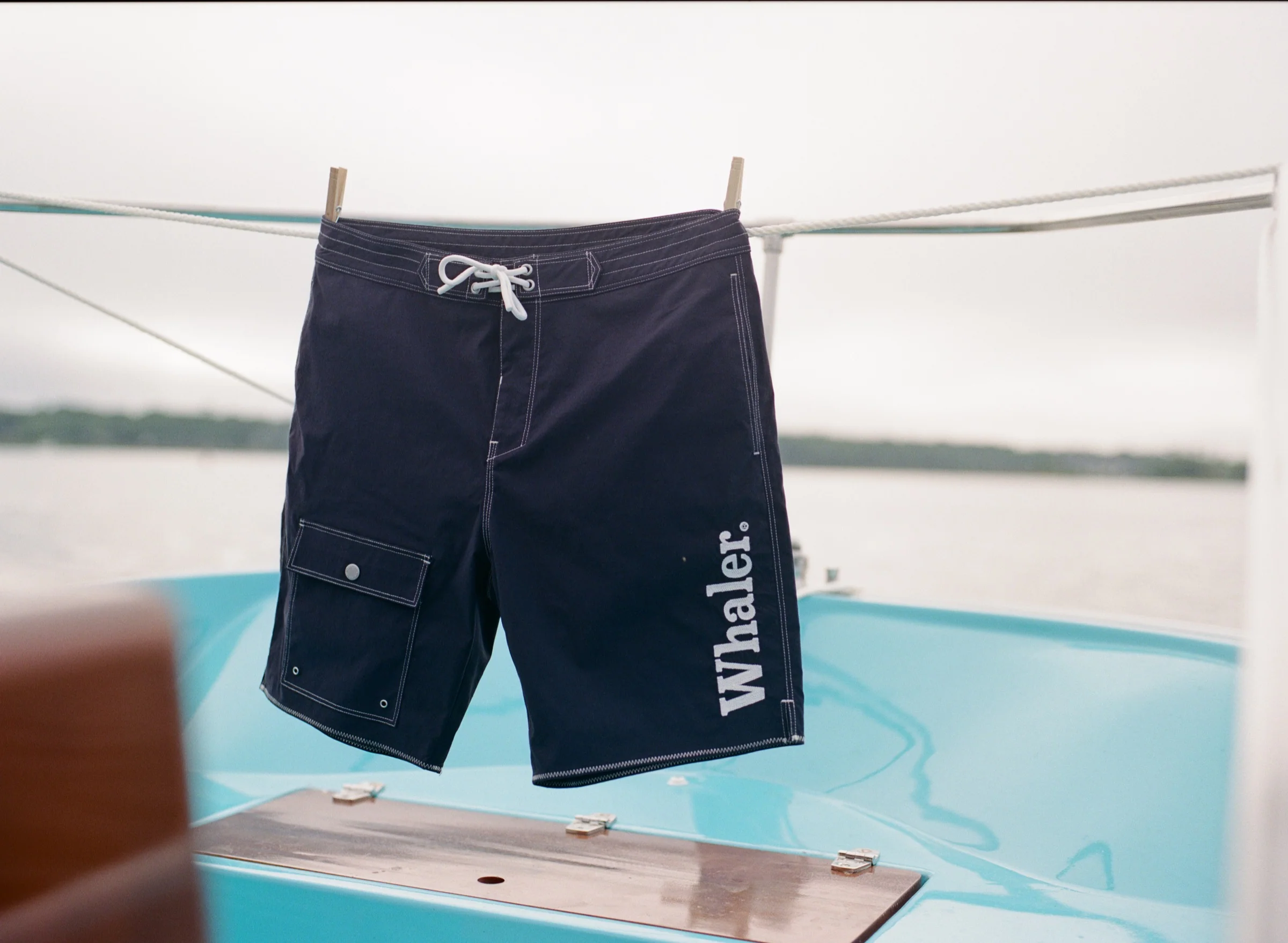 'Boston Whaler' Board Shorts (Navy) - Image 9