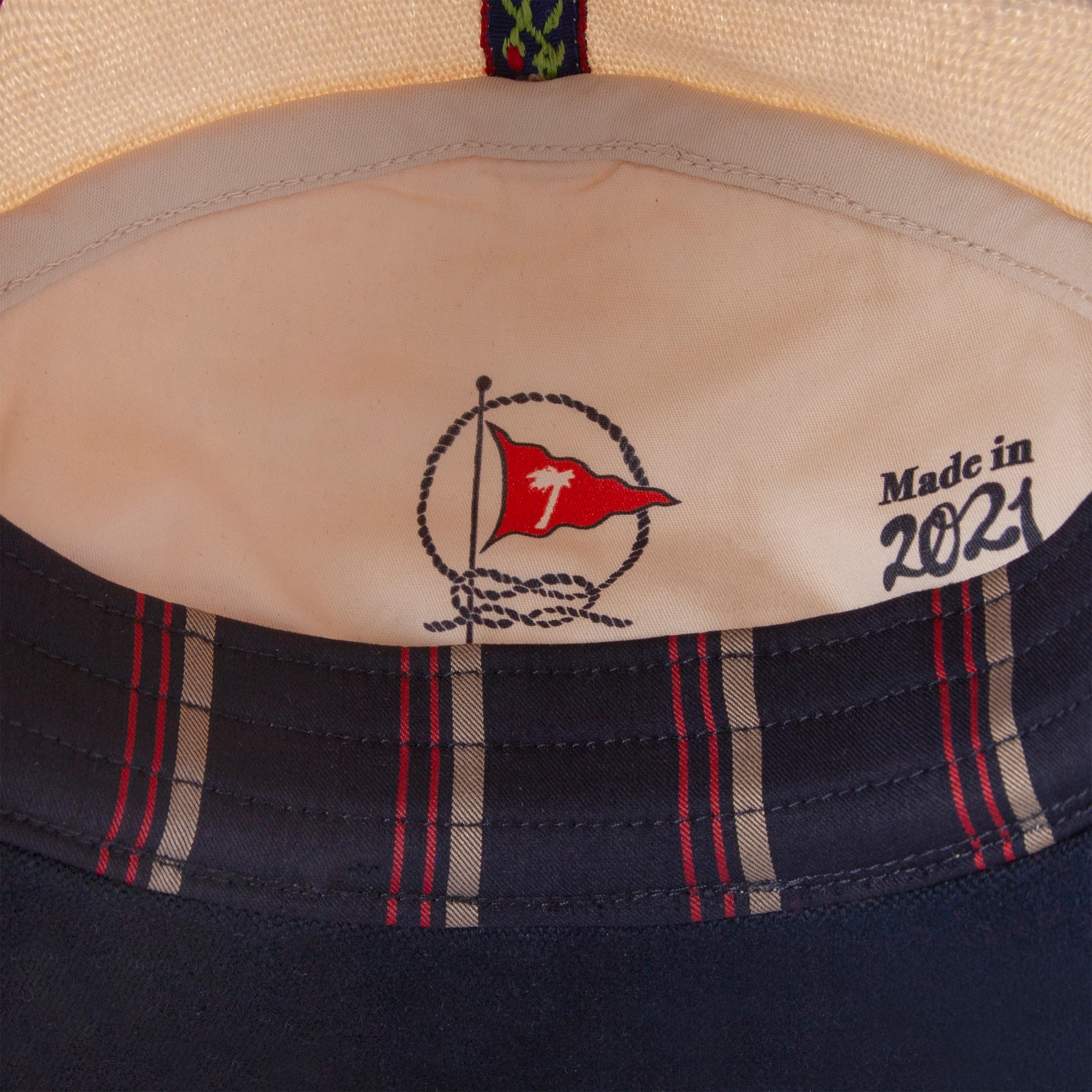 'Claws N' Roses' 7-Panel Souvenir Cap (Tan / Navy) - Image 11
