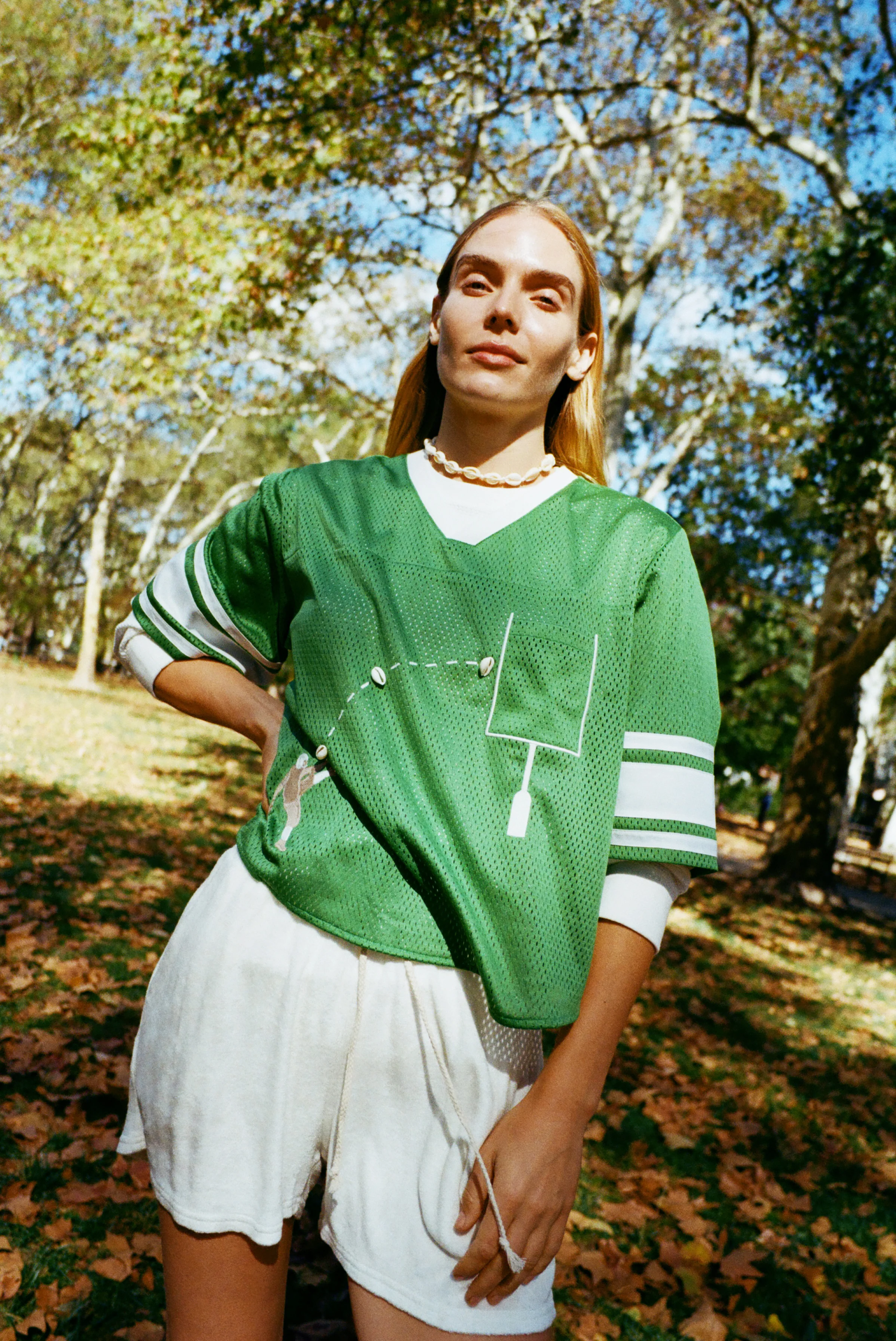 ‘Doink!’ ~ Relaxed Crop Cut (Green) - Image 8