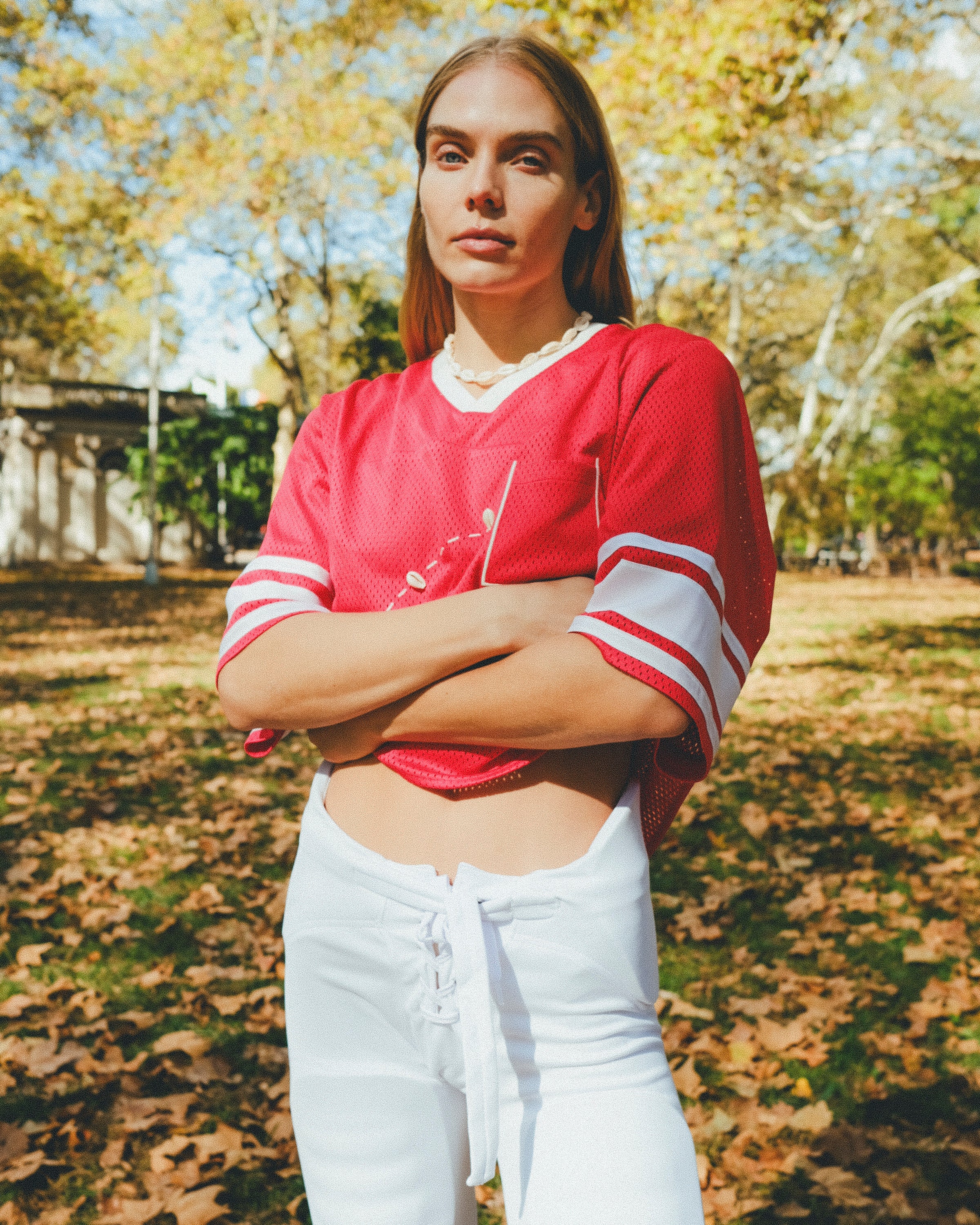‘Doink!’ ~ Relaxed Crop Cut (Red) - Image 14