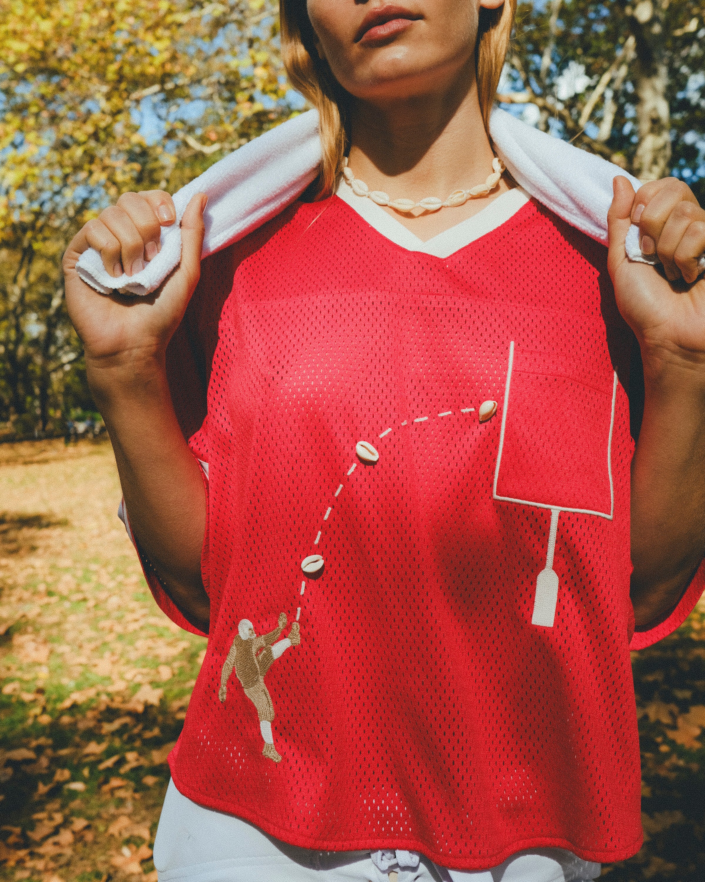‘Doink!’ ~ Relaxed Crop Cut (Red) - Image 4