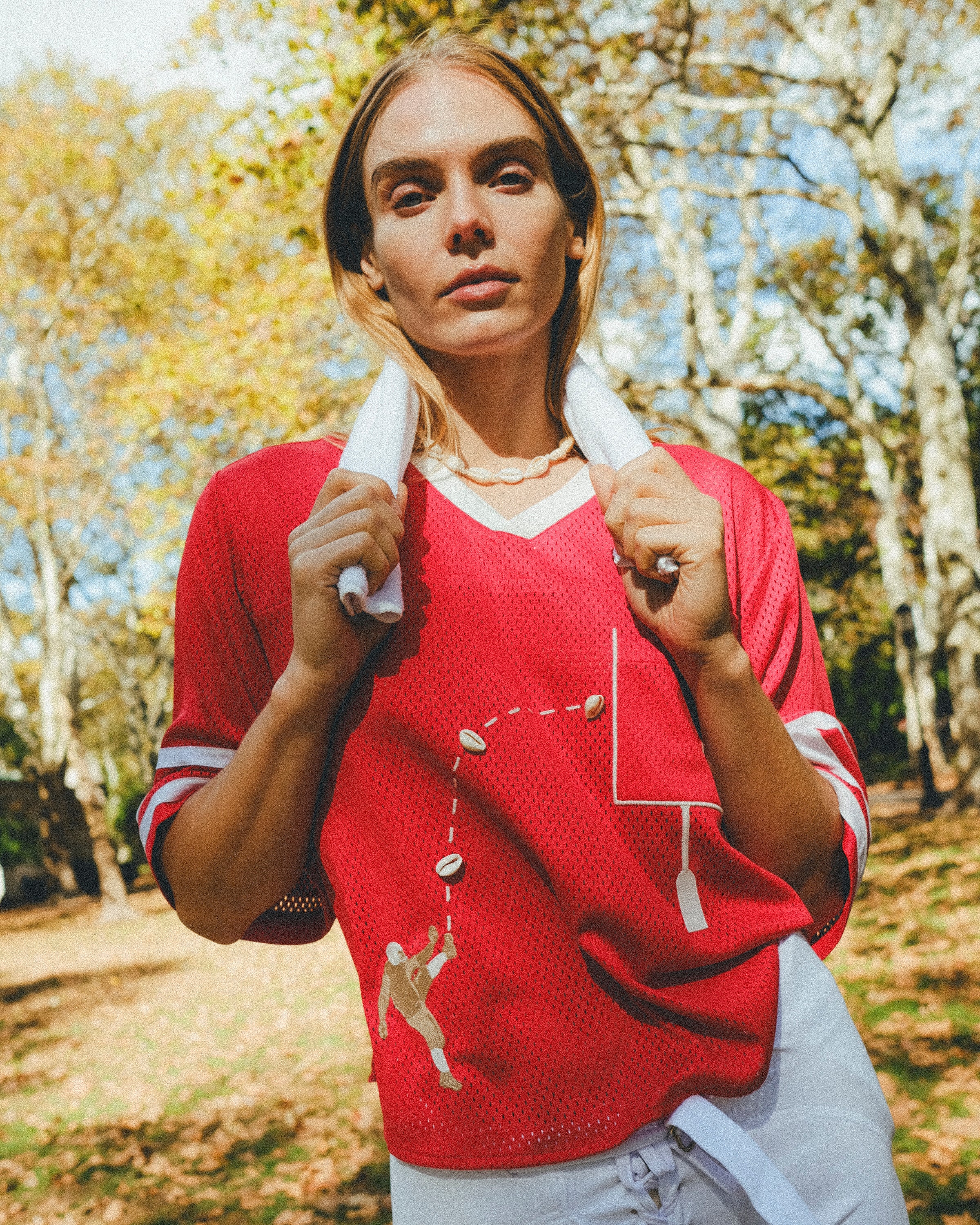 ‘Doink!’ ~ Relaxed Crop Cut (Red) - Image 9