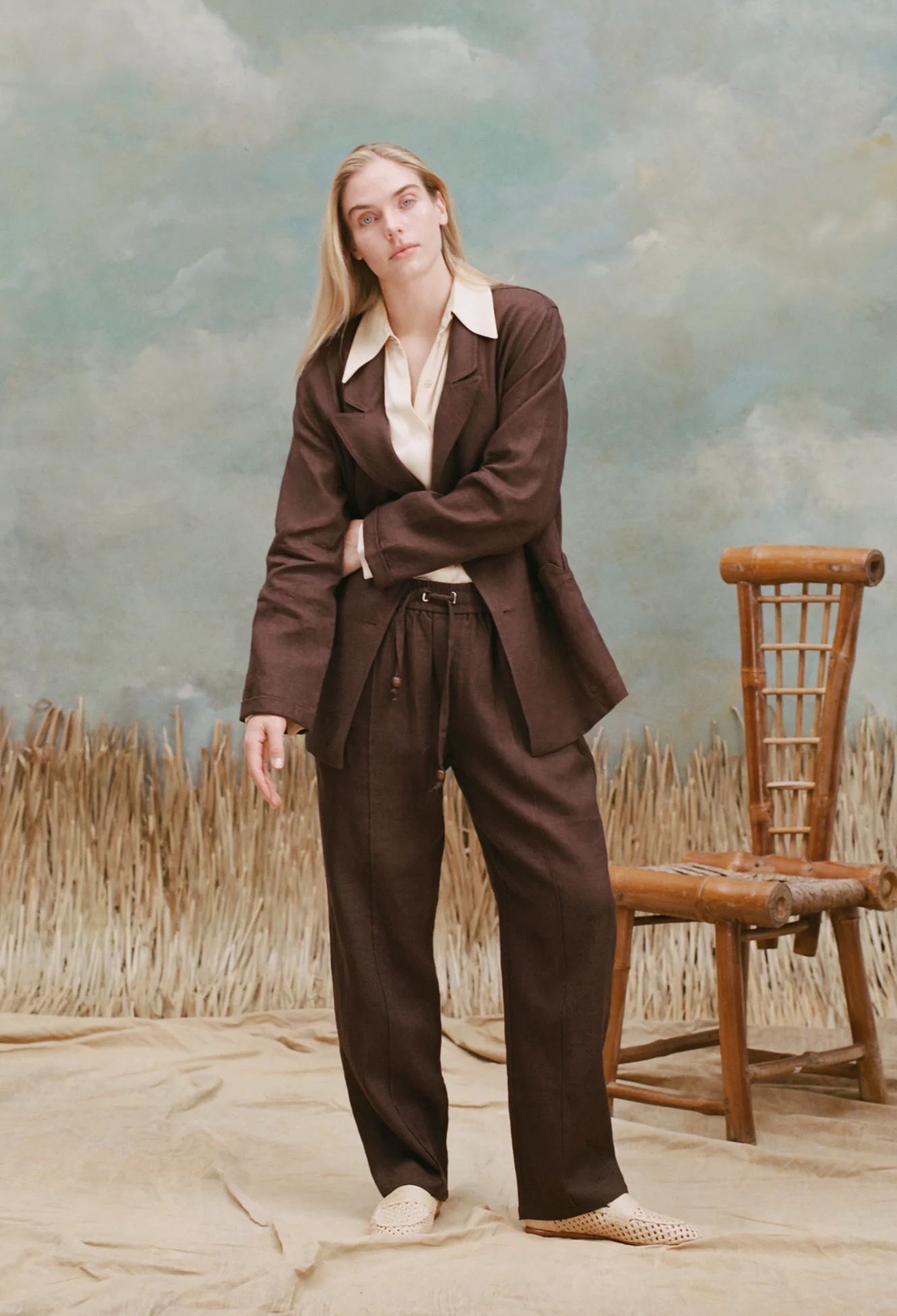 Easy-Going Jacket (Brown Linen) - Image 11
