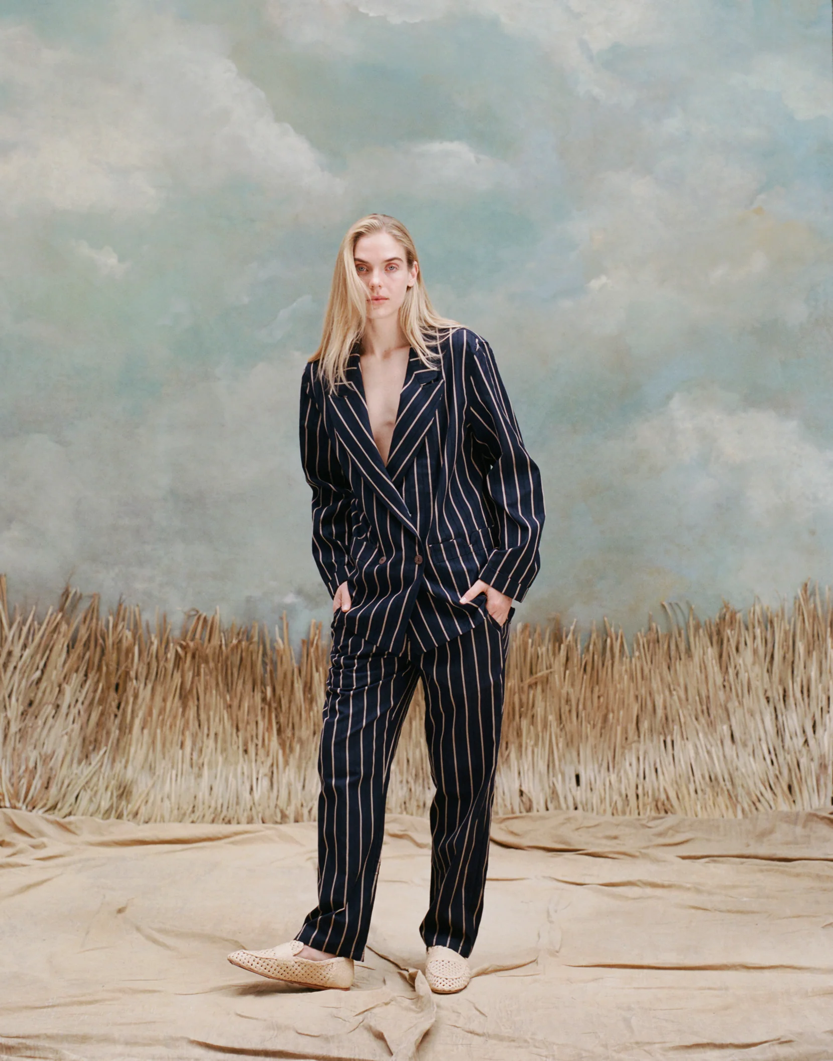 Easy-Going Jacket (Navy Jacquard Stripe) - Image 10