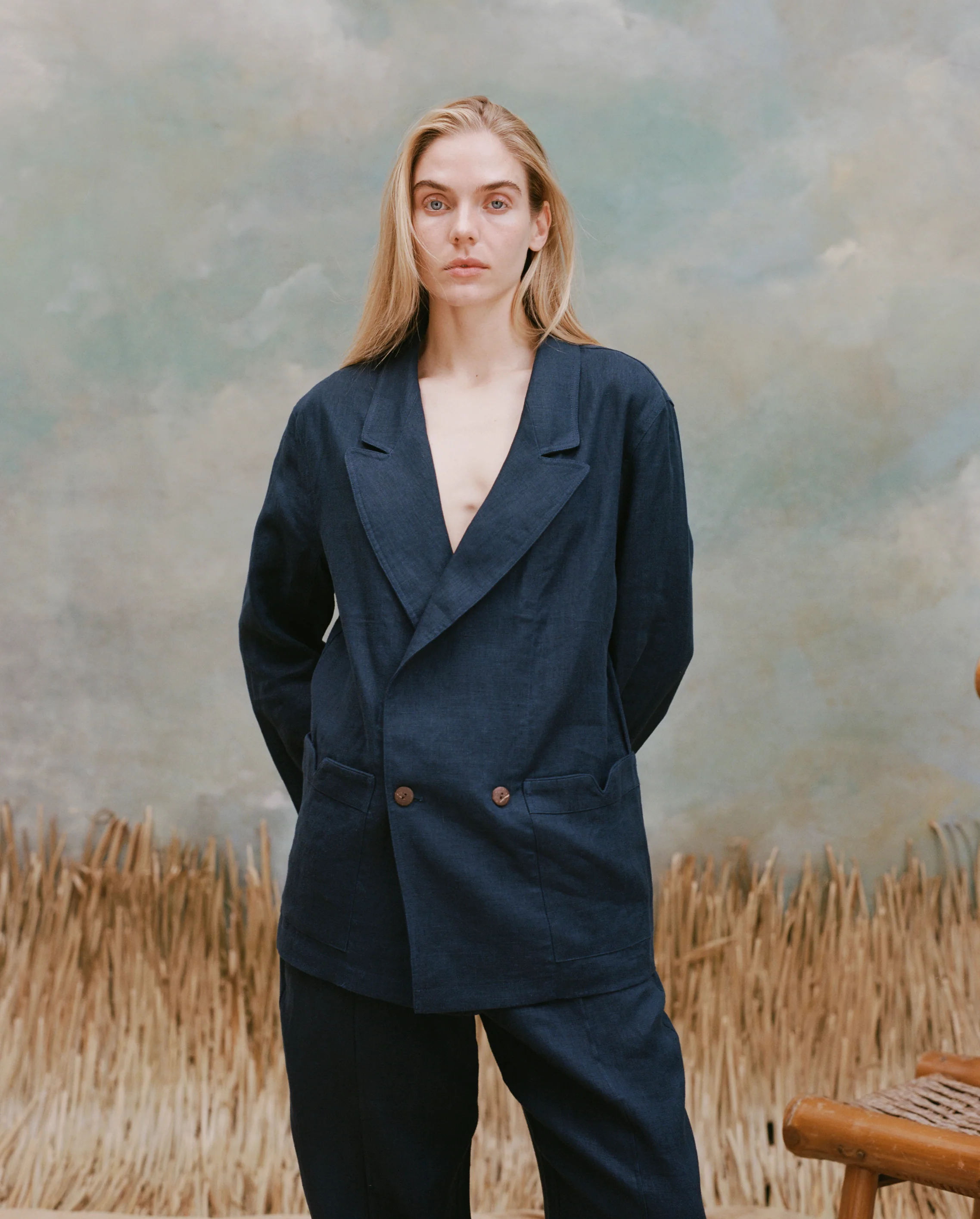 Easy-Going Jacket (Navy Linen) - Image 5
