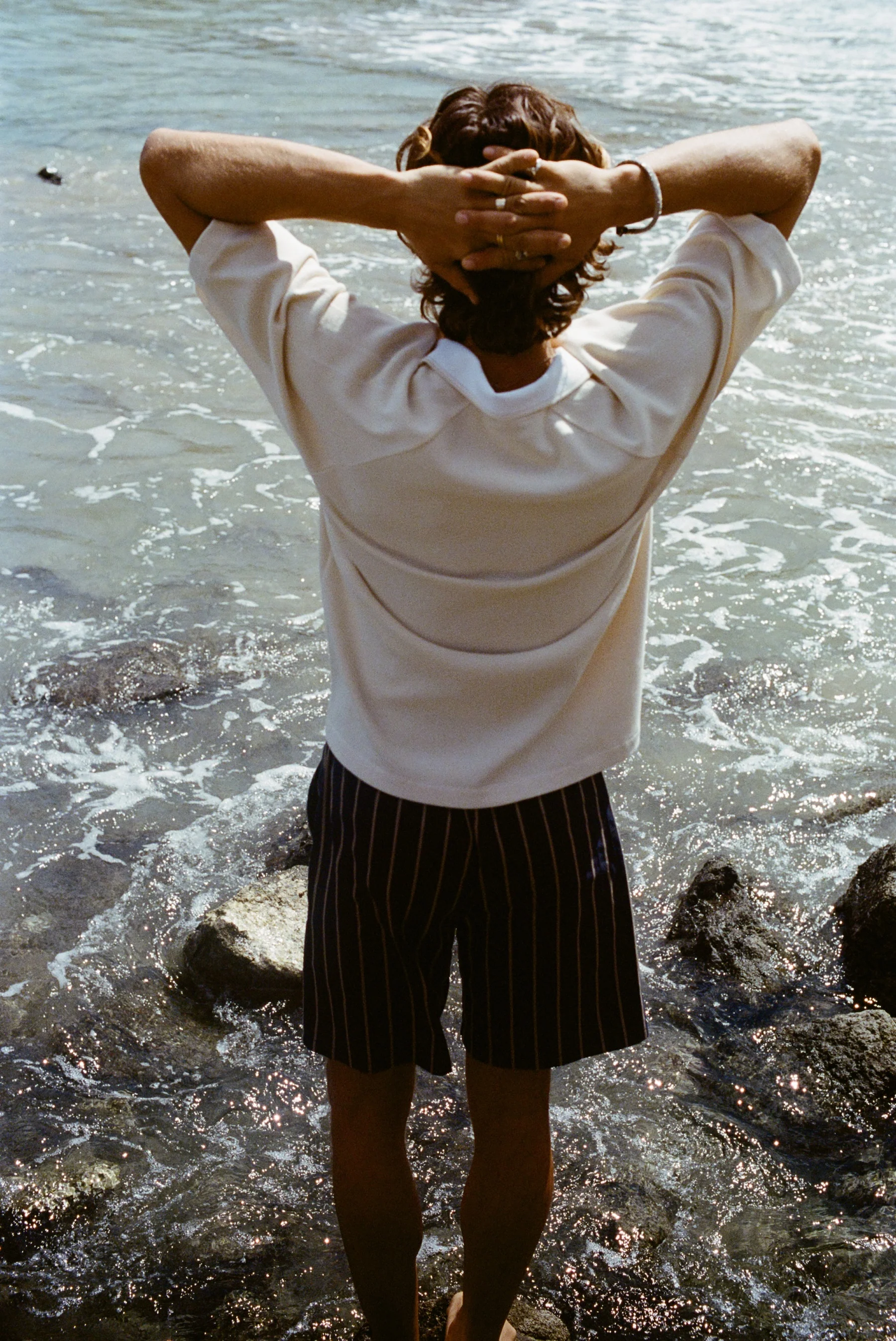 Easy-Going Shorts (Navy Jacquard Stripe) - Image 7