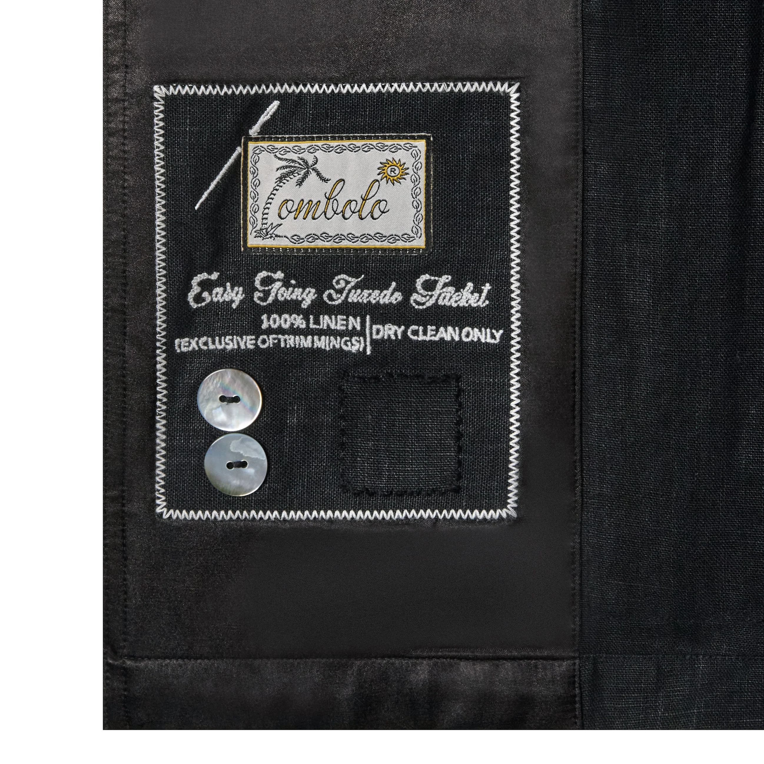 Easy-Going Tuxedo Jacket (Black Linen) - Image 4