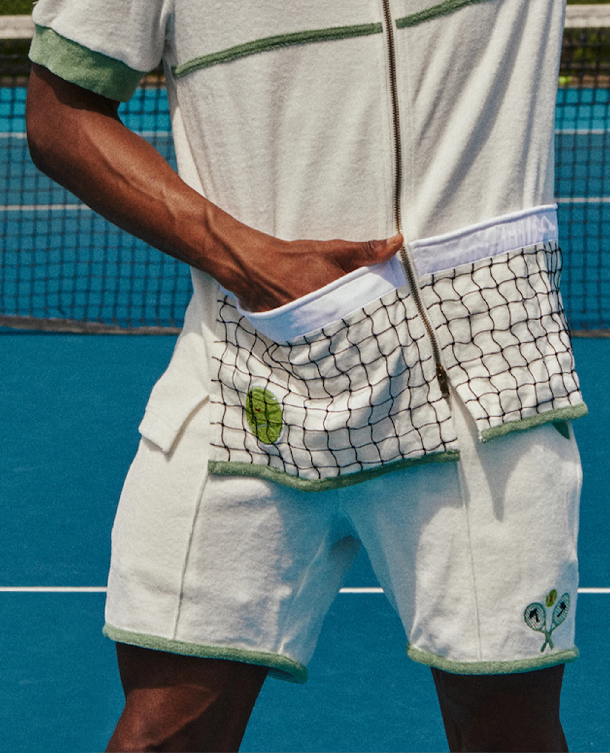 'Fault One' Tennis Cabana Shorts - Image 4