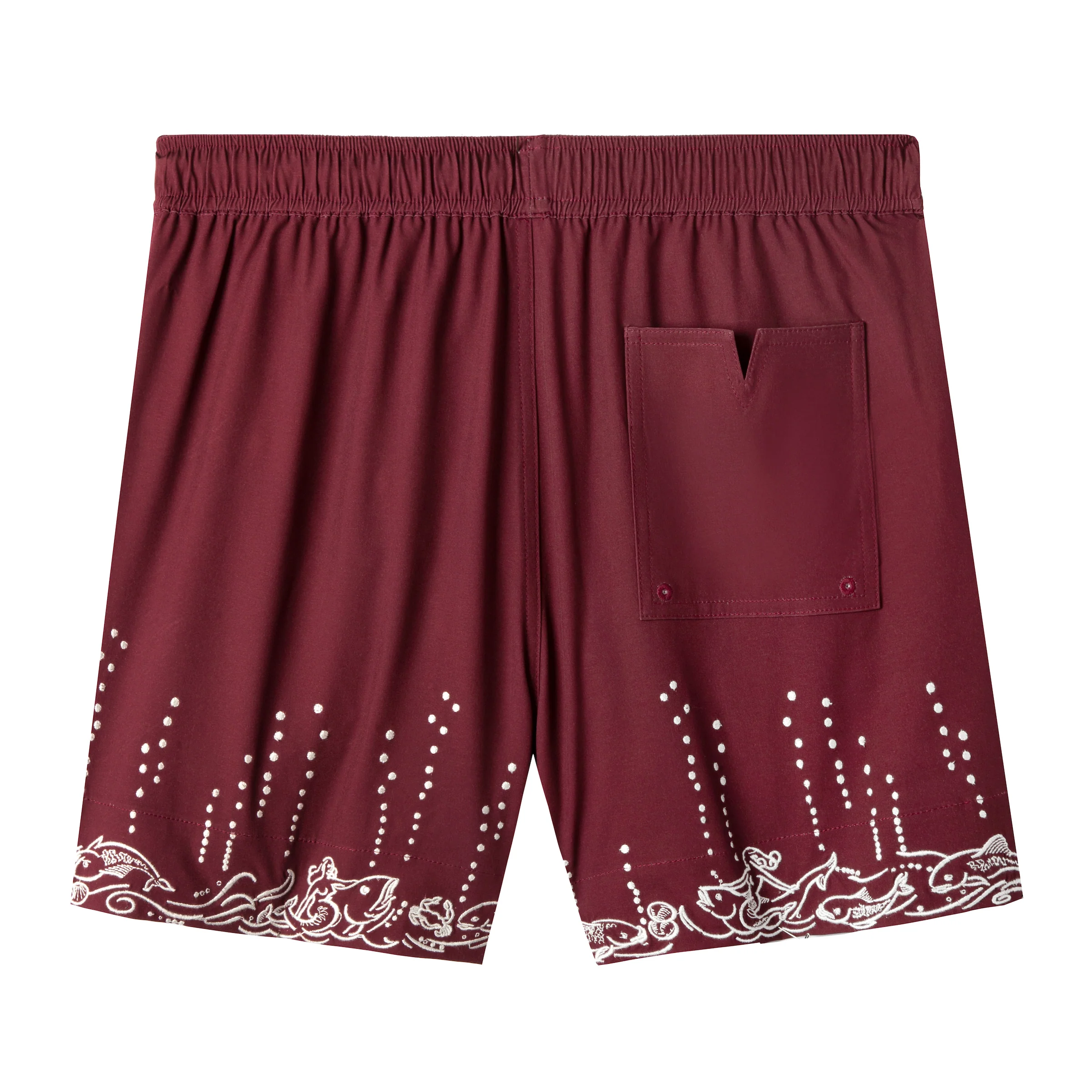 'Fruits De Mer' Swim Trunks (Burgundy) - Image 4