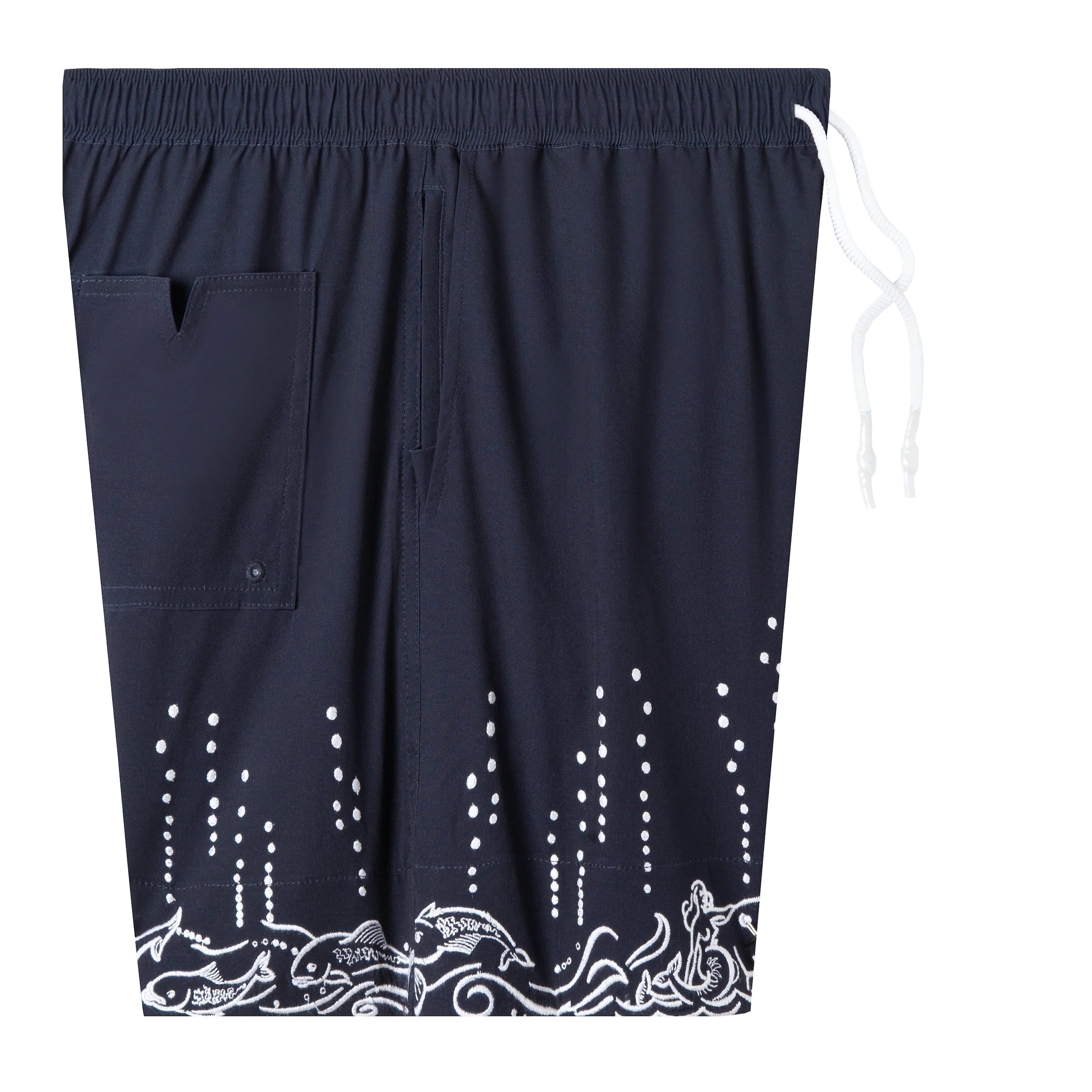 'Fruits De Mer' Swim Trunks (Navy) - Image 6
