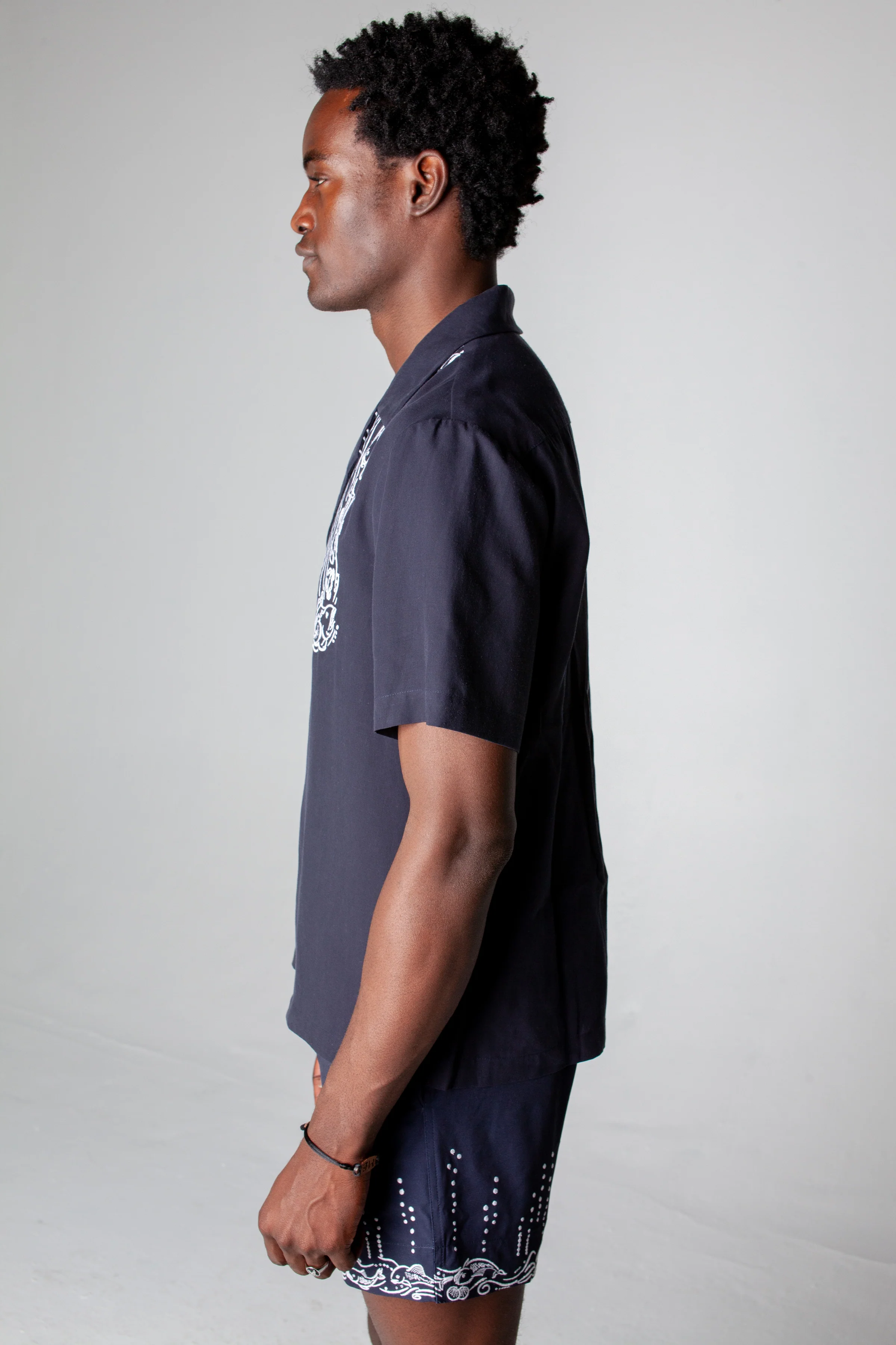 'Fruits De Mer' Swim Trunks (Navy) - Image 7