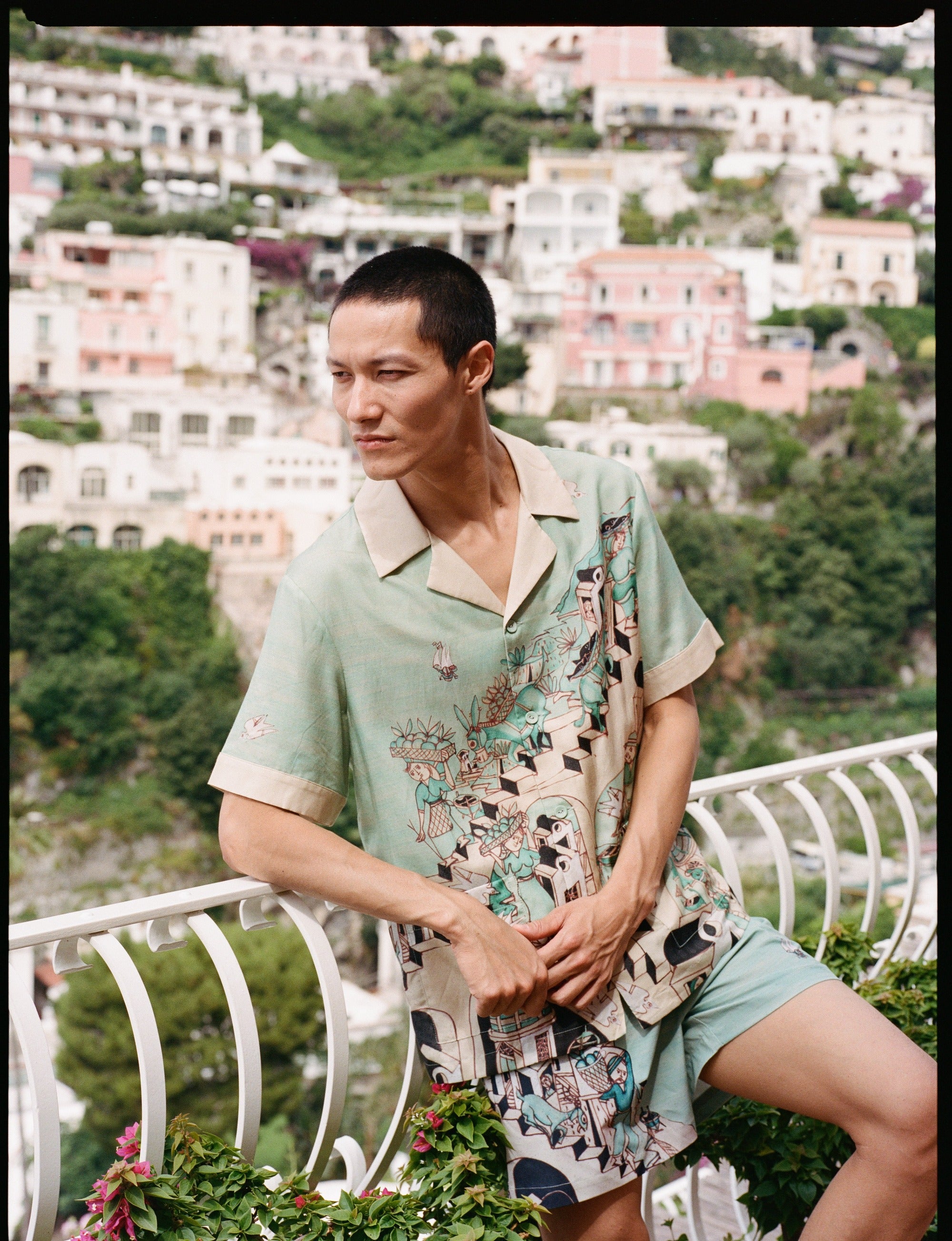 ‘Le Sirenuse’ by Lucio Liguori (Silk & Cotton Twill) - Image 10