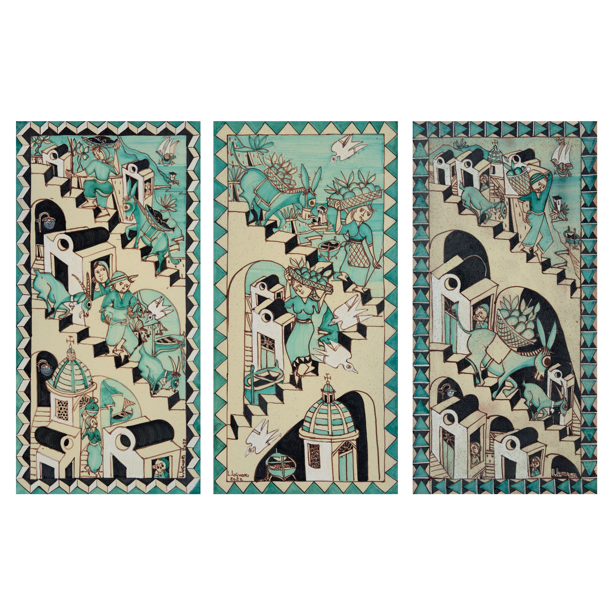 ‘Le Sirenuse’ by Lucio Liguori (Silk & Cotton Twill) - Image 5