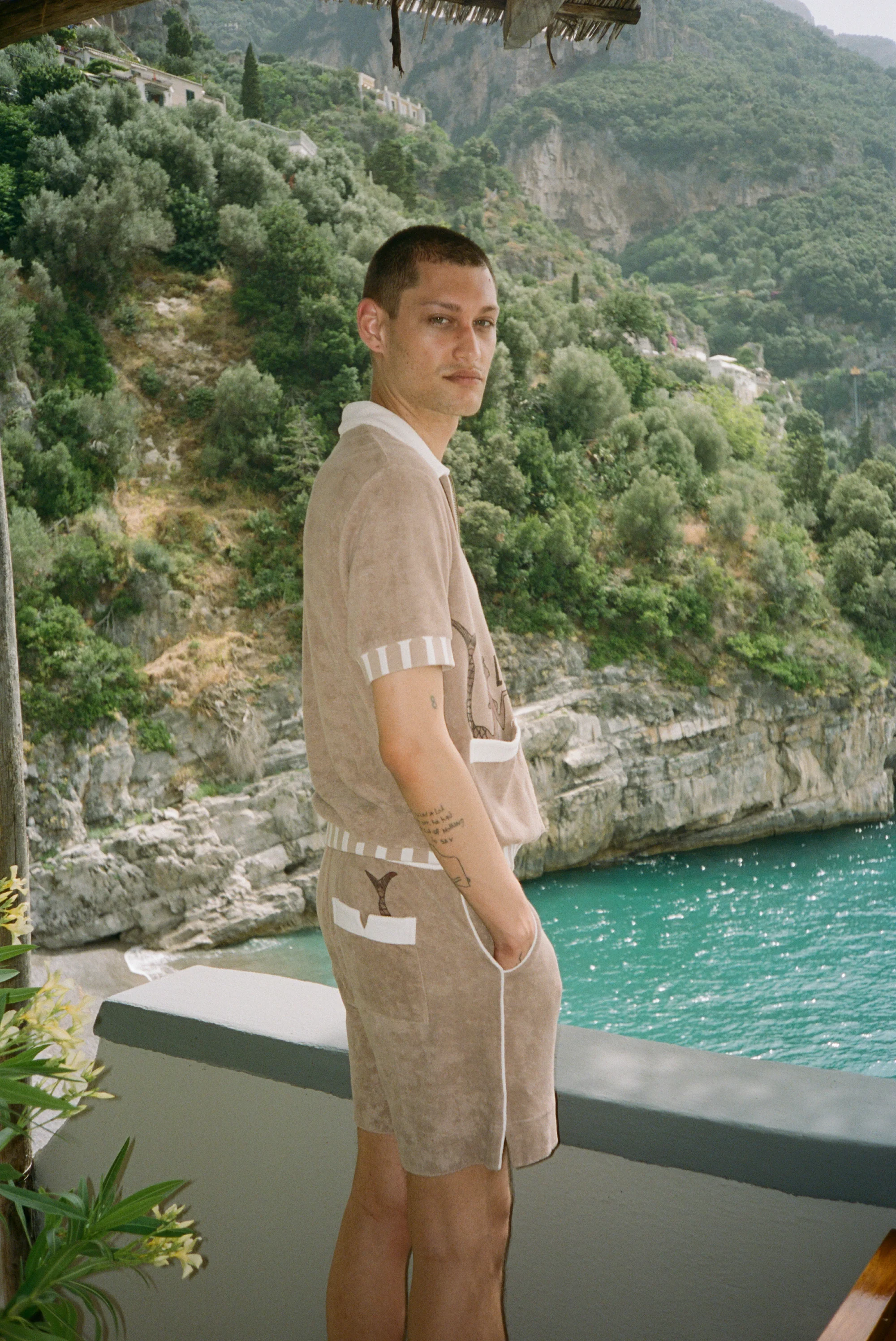 'Le Sirenuse' Cabana Shorts (Clay) - Image 6