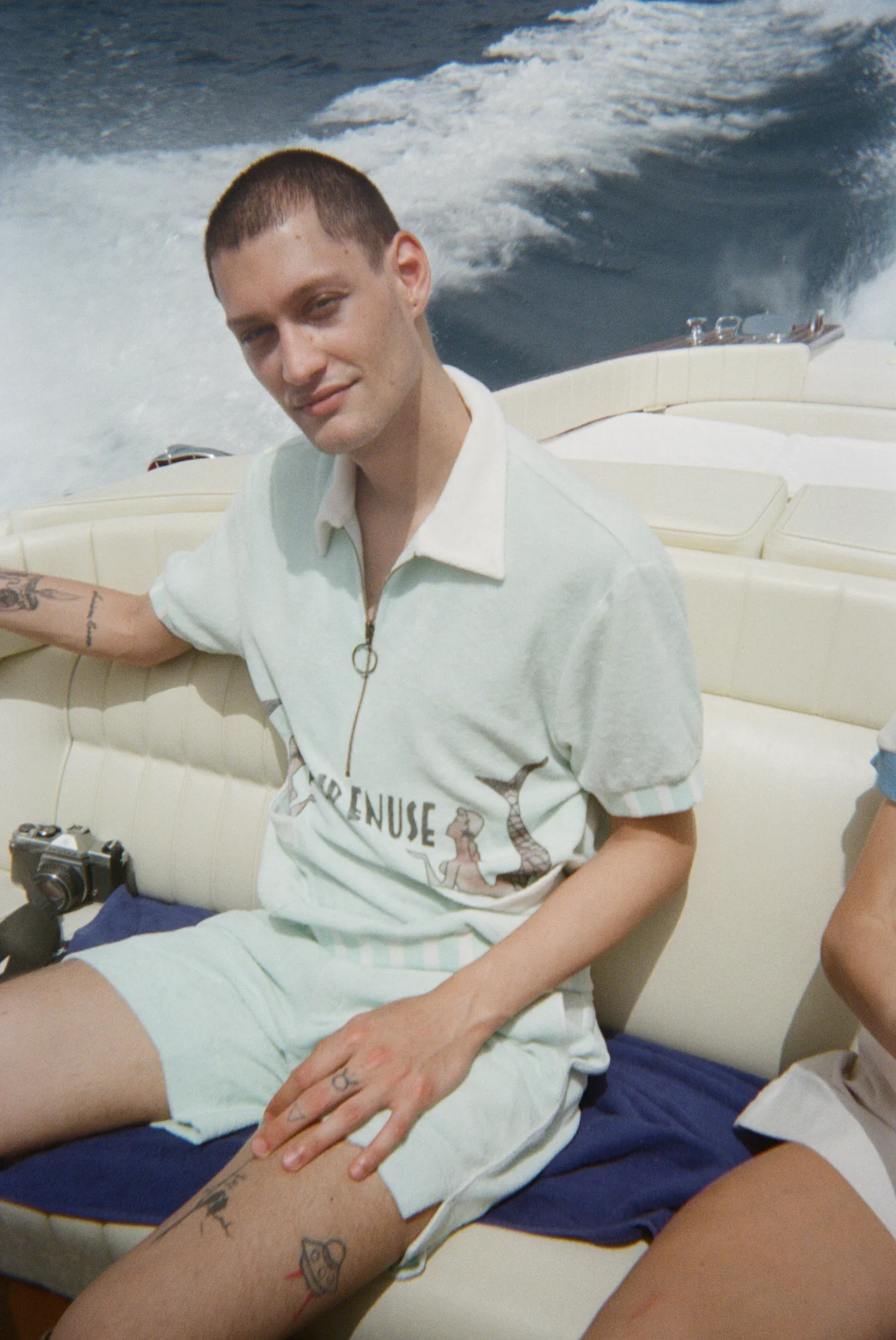 'Le Sirenuse' Cabana Shorts (Mint) - Image 4