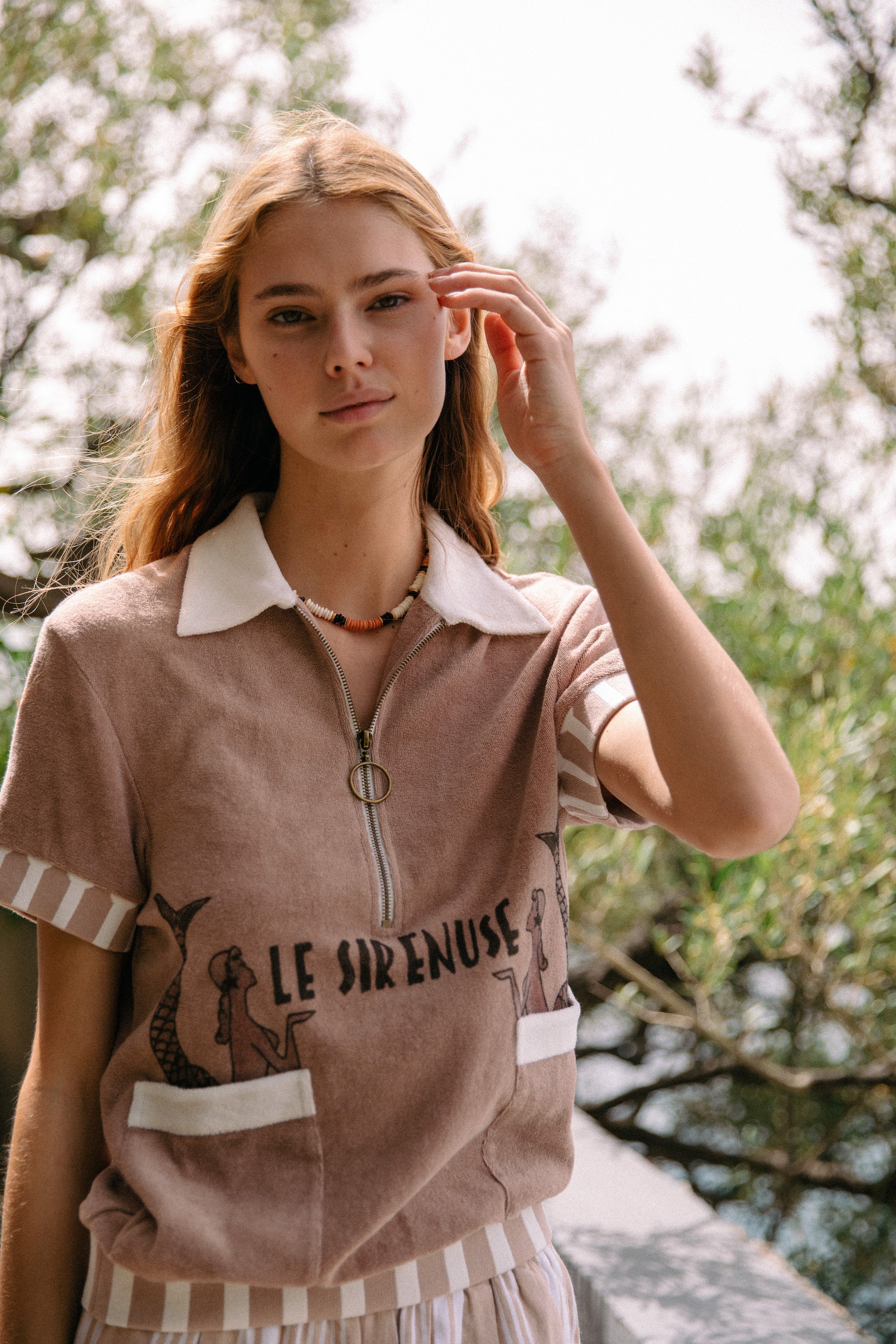 'Le Sirenuse' Half-Zip Cabana (Clay) - Image 10