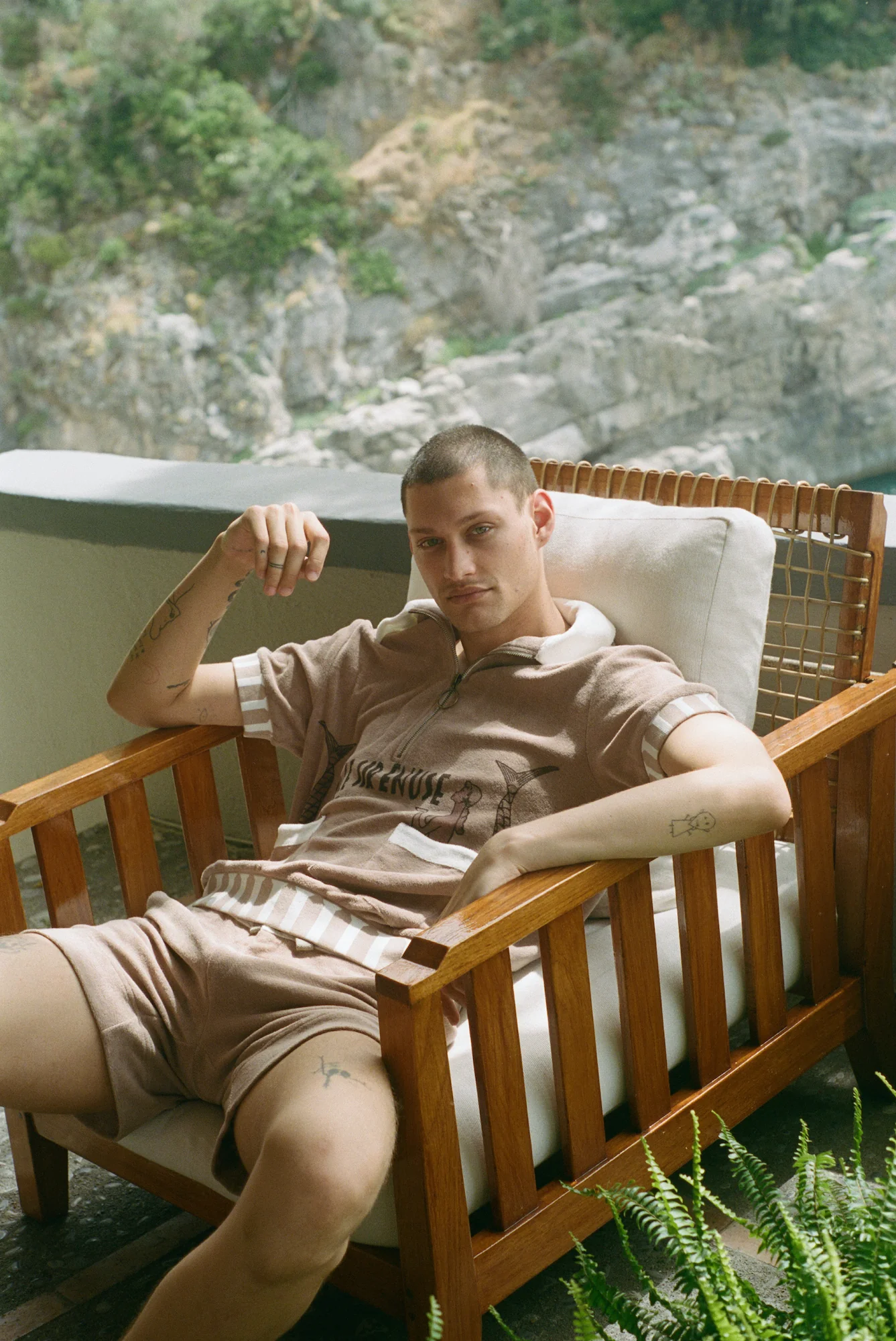 'Le Sirenuse' Half-Zip Cabana (Clay) - Image 6