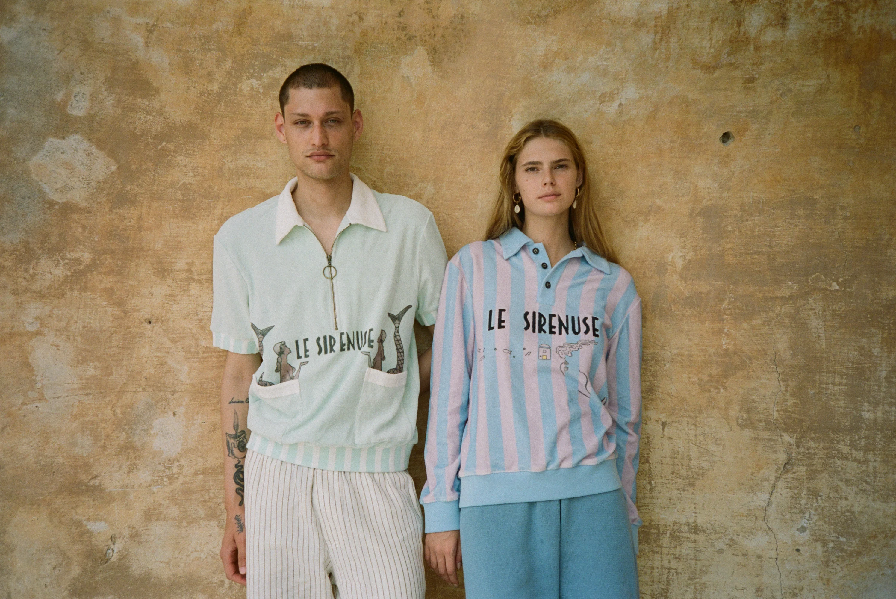'Le Sirenuse' Half-Zip Cabana (Mint) - Image 6