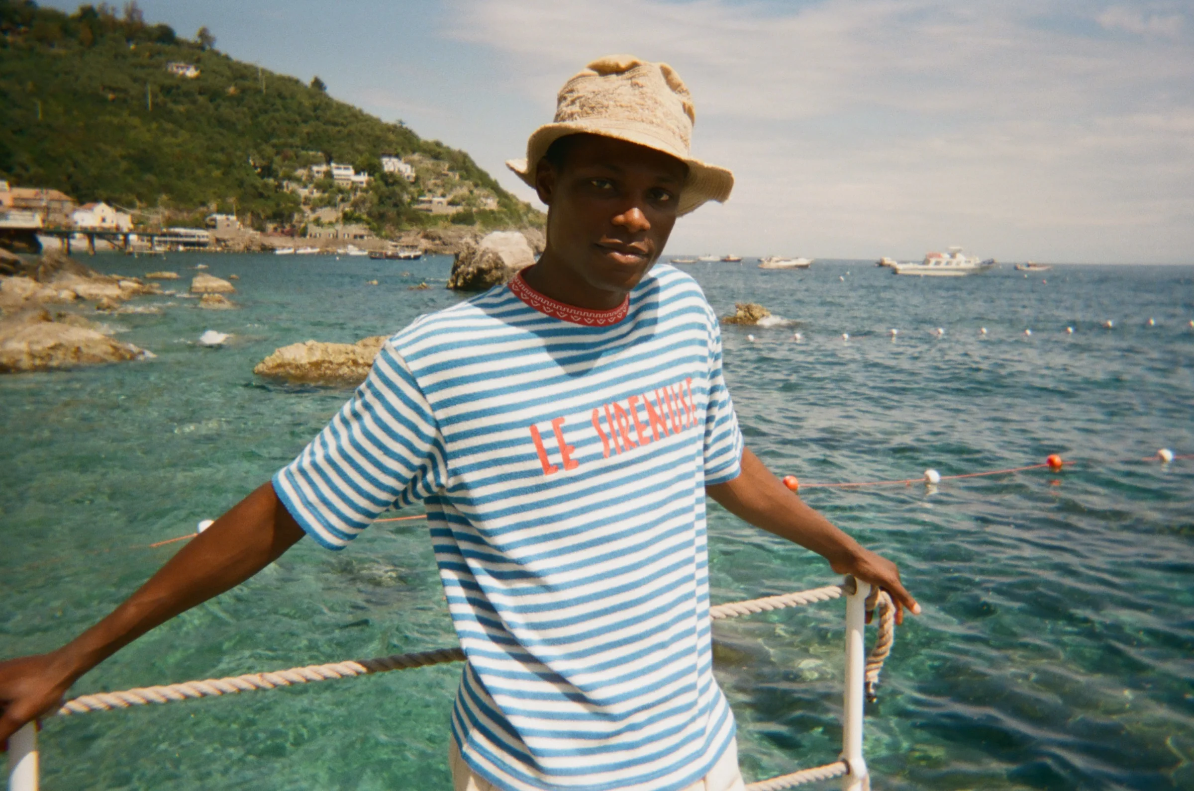 'Le Sirenuse' Souvenir Terry Tee (Blue) - Image 9
