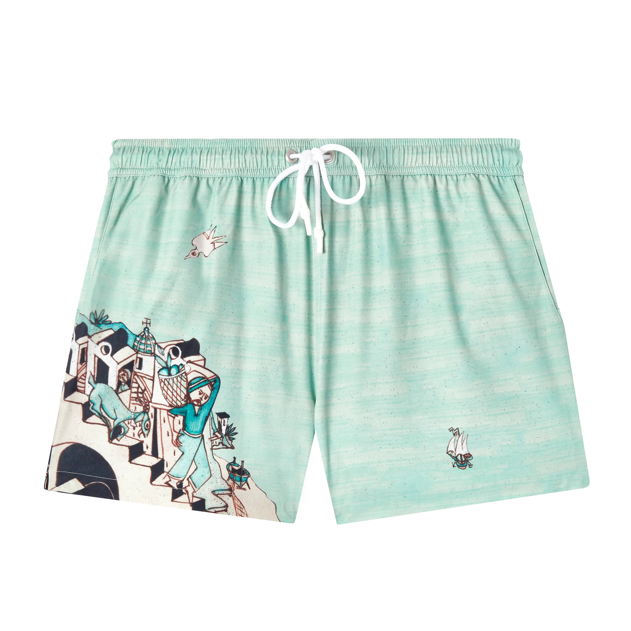 ‘Le Sirenuse’ Swim Trunks by Lucio Liguori