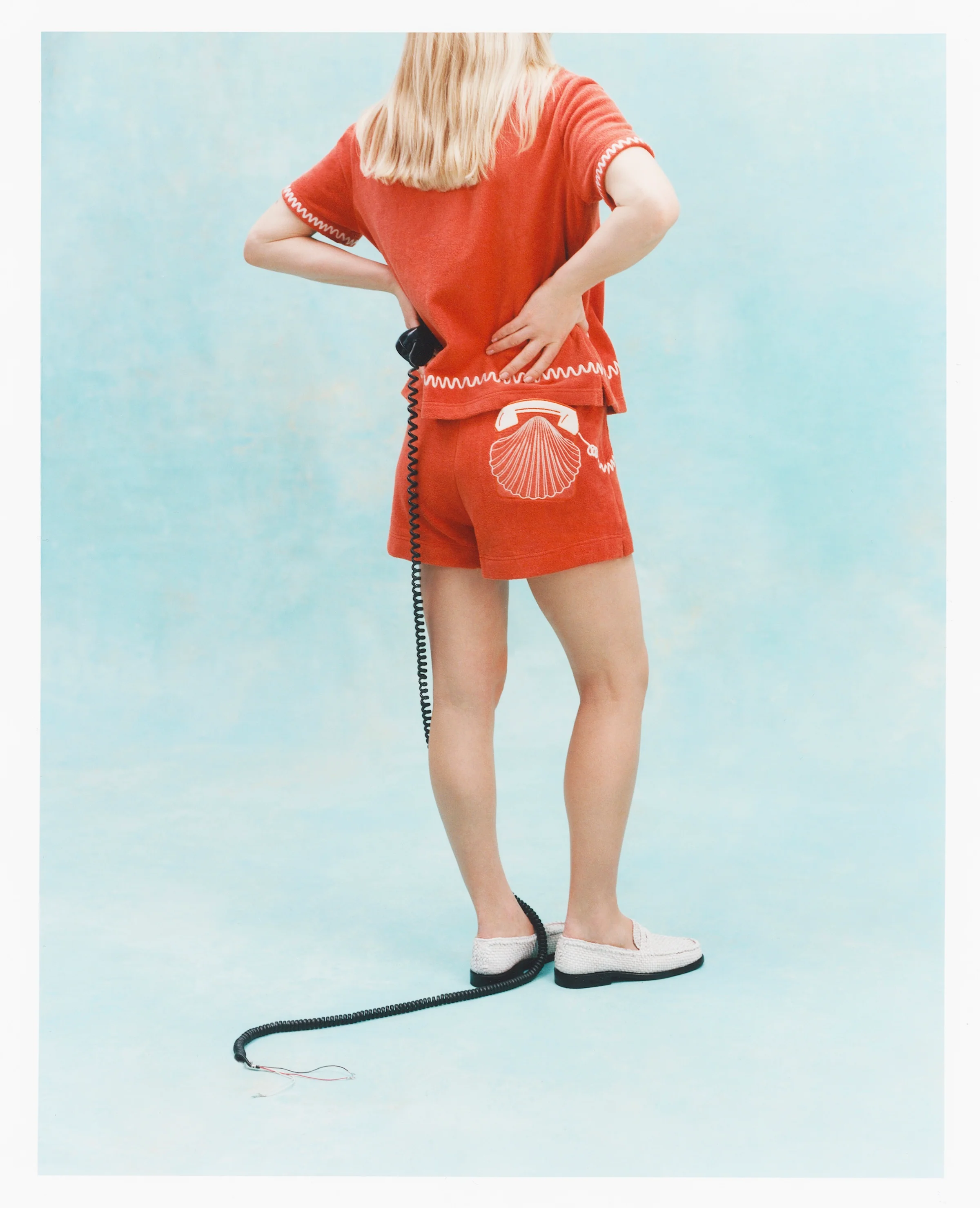 'Lobster Landline' Cabana ~ Crop Cut - Image 3