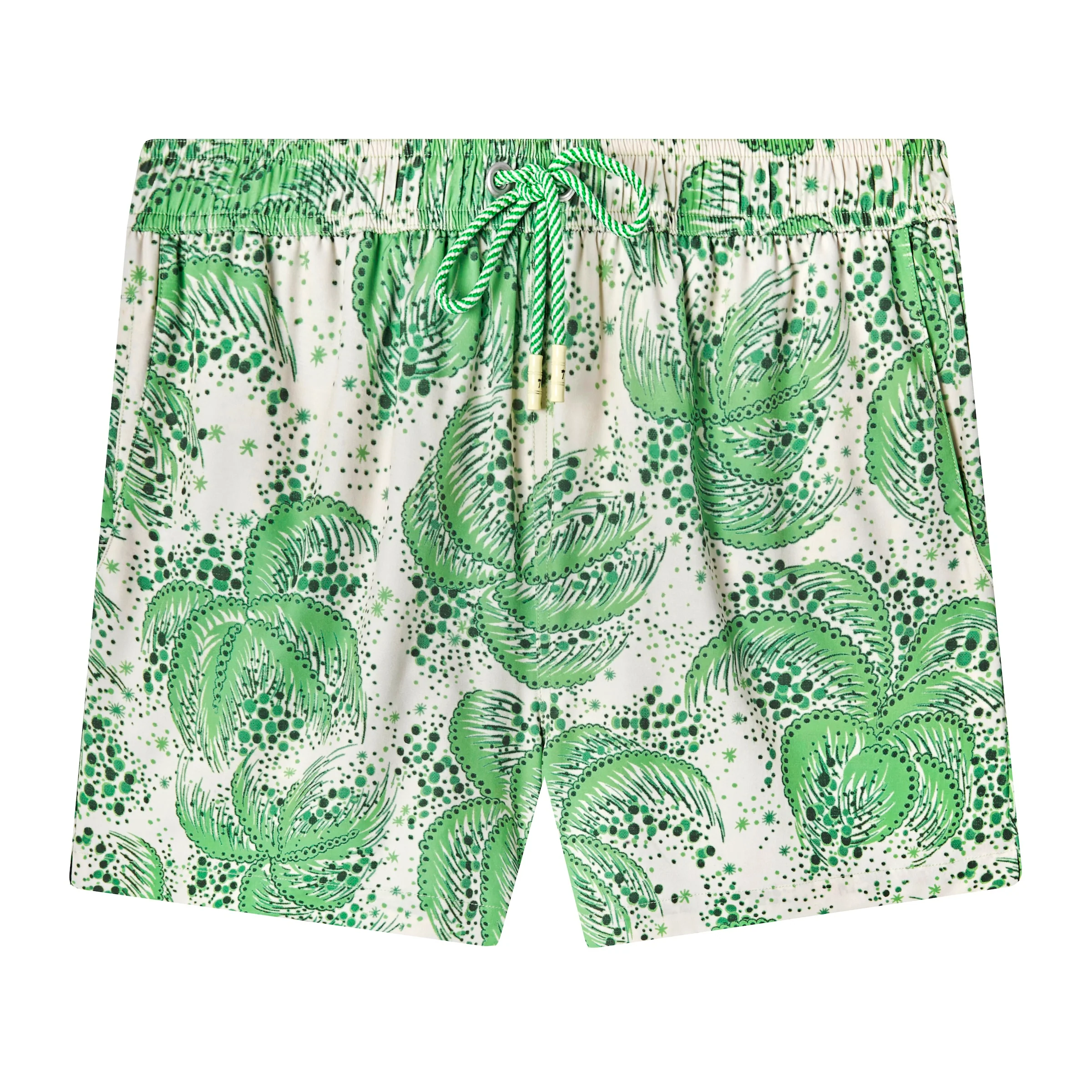 Palm Fronds Swim Trunks (Green) - Image 5