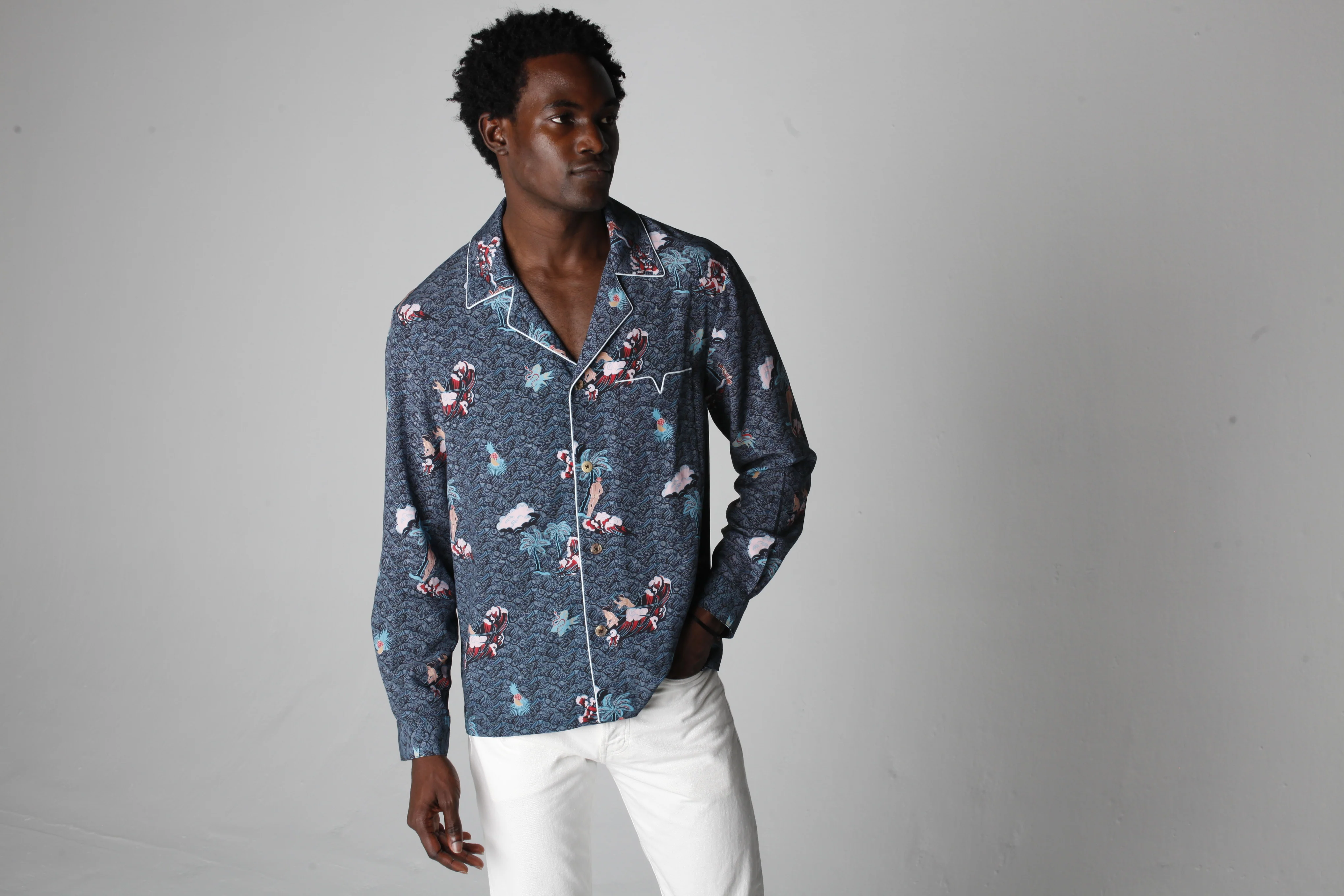 Playa of Eden (Navy) (Long-Sleeve) - Image 5