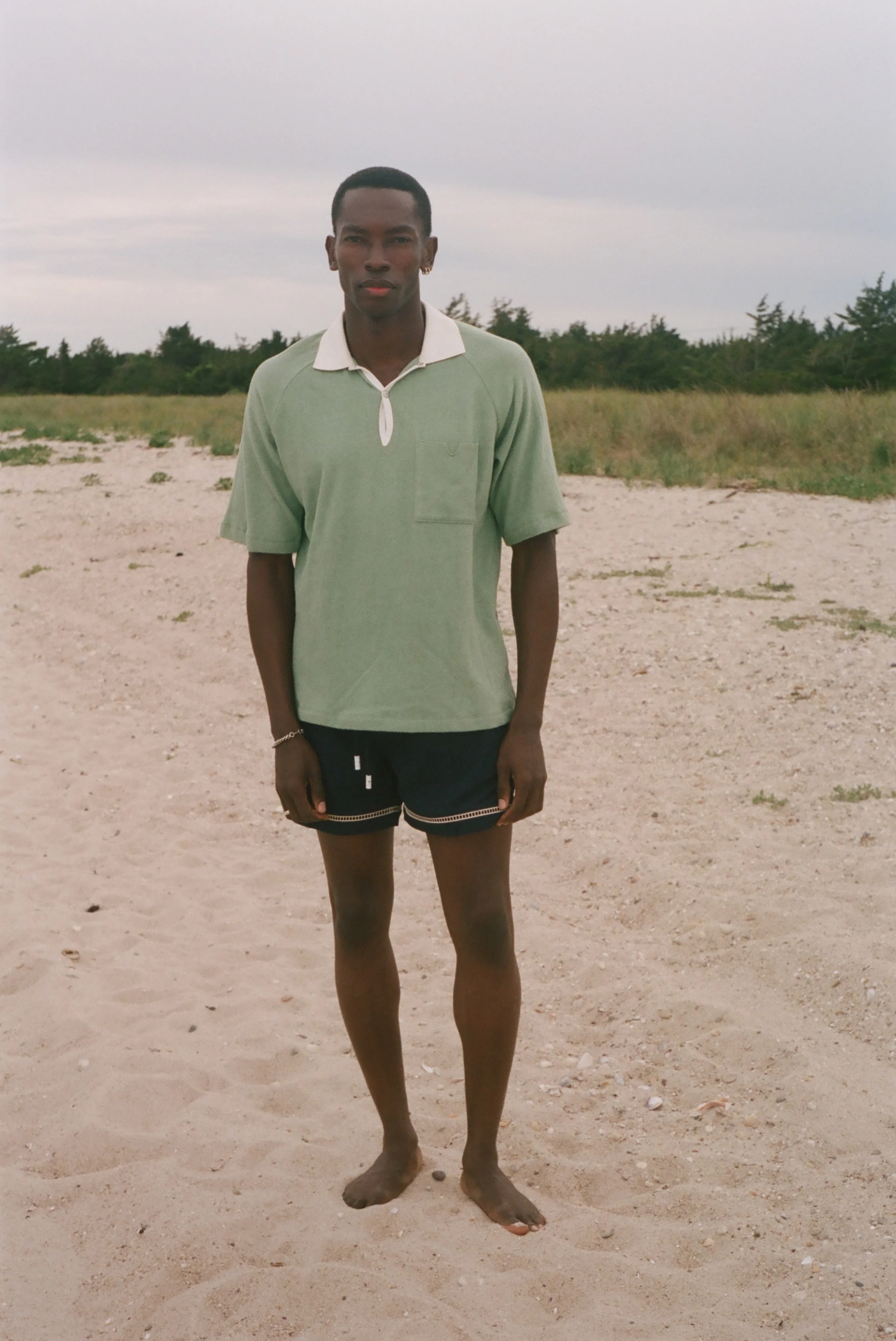 Raglan Terry Polo (Green) - Image 5
