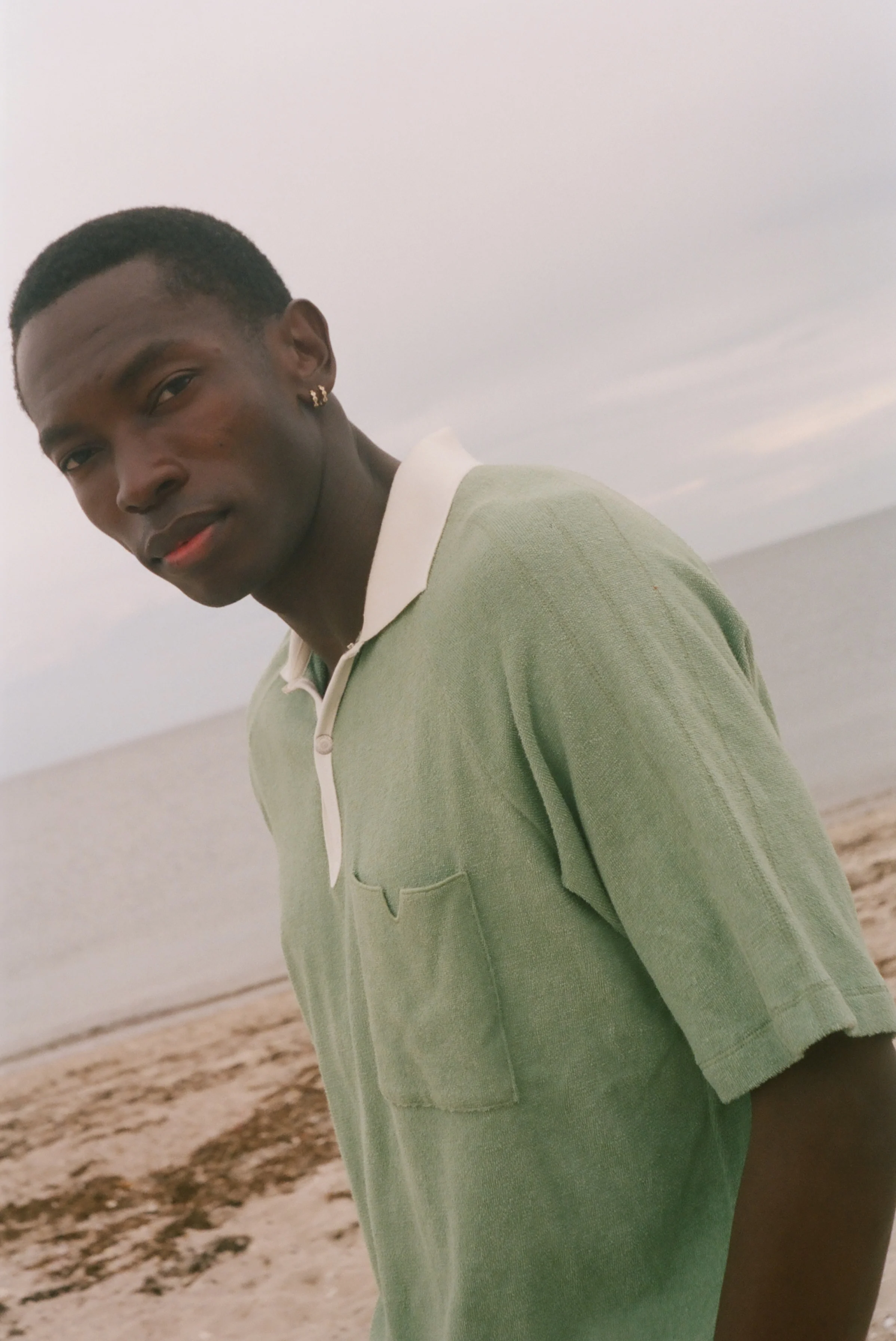 Raglan Terry Polo (Green) - Image 6
