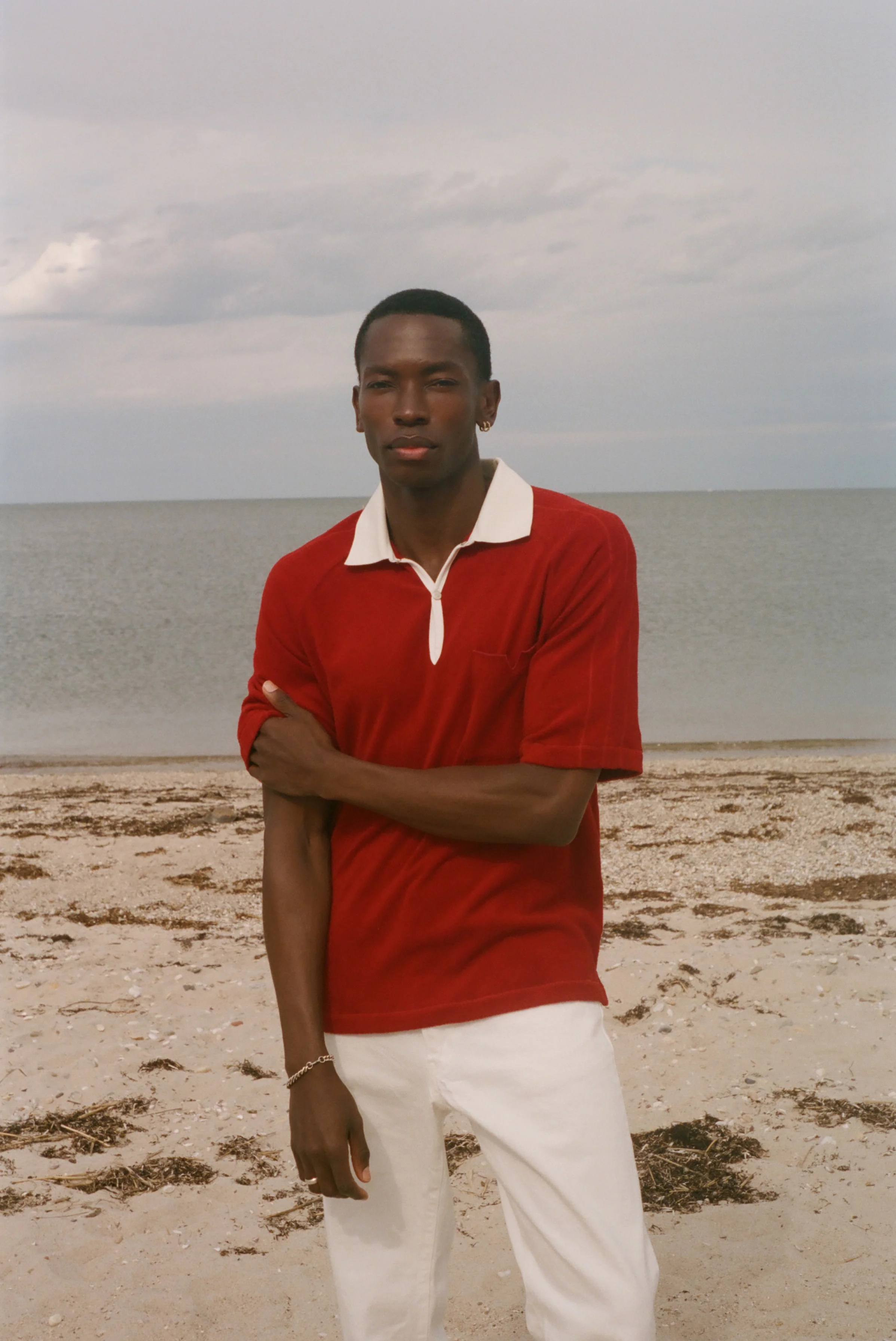 Raglan Terry Polo (Red) - Image 2