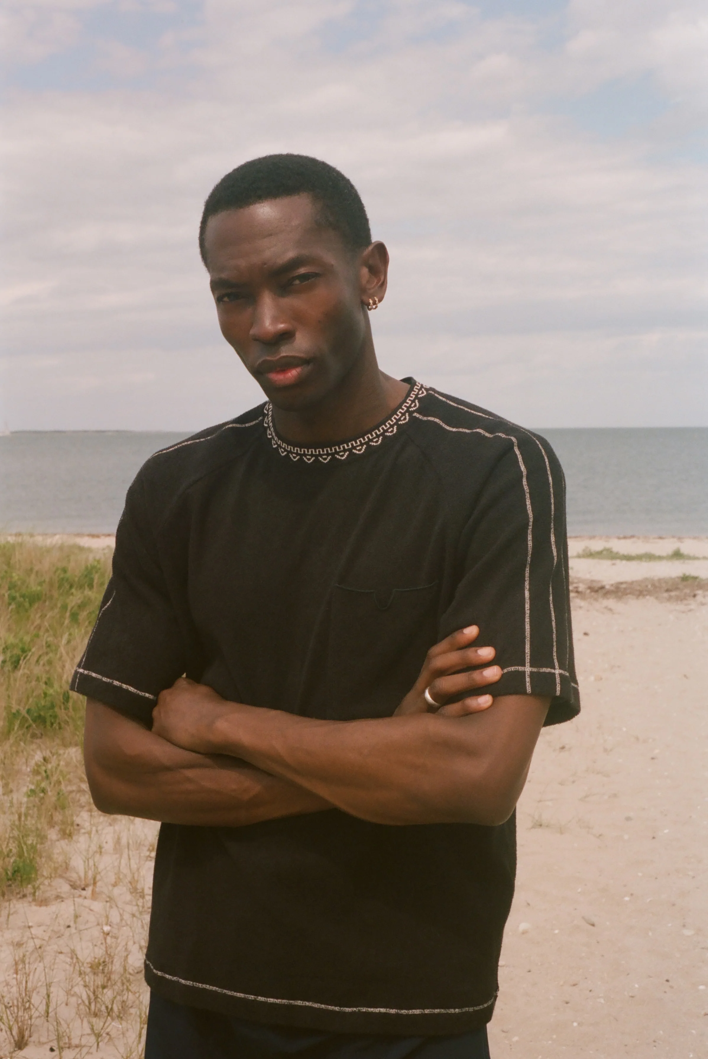Raglan Terry Tee (Charcoal) - Image 3