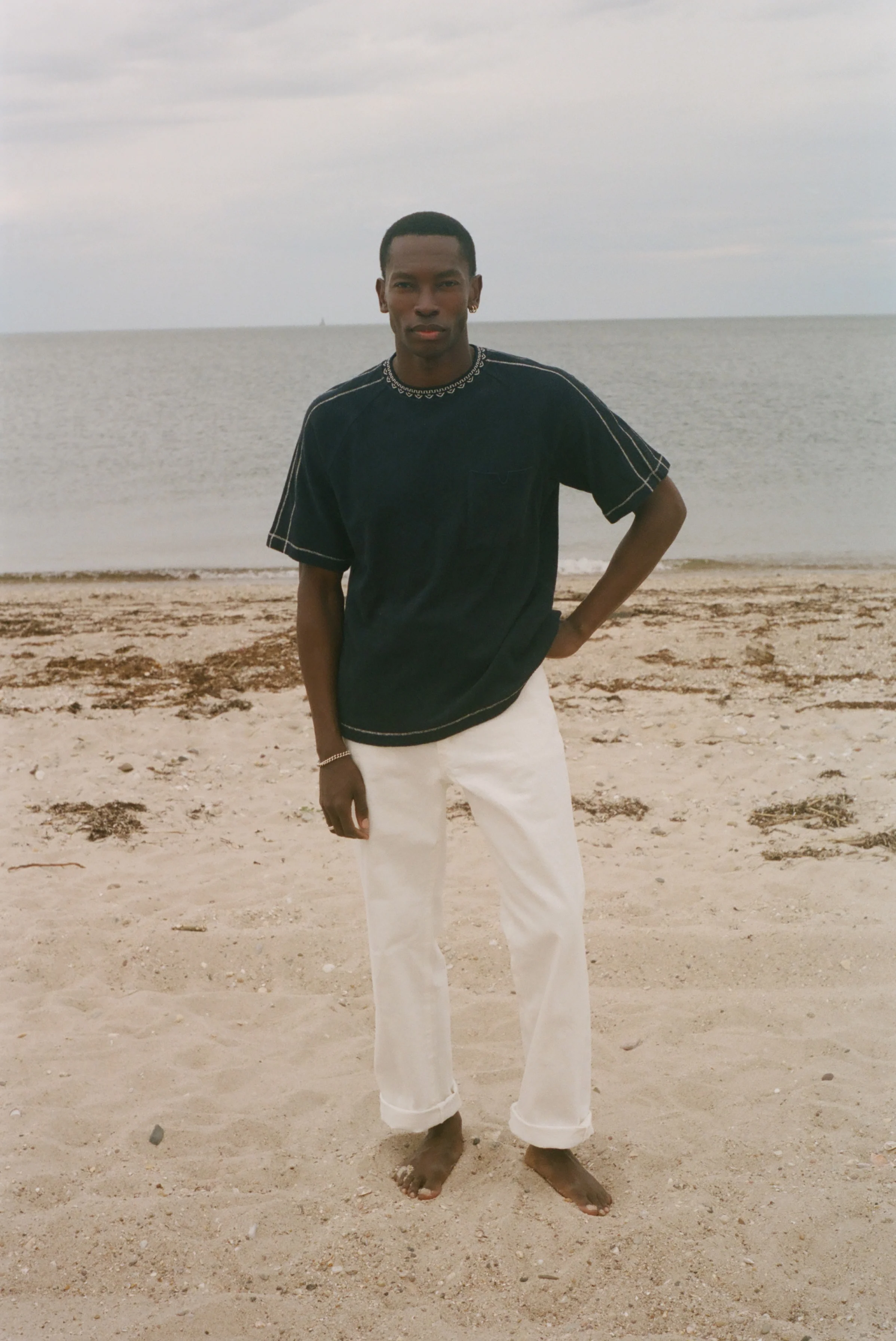 Raglan Terry Tee (Navy) - Image 2