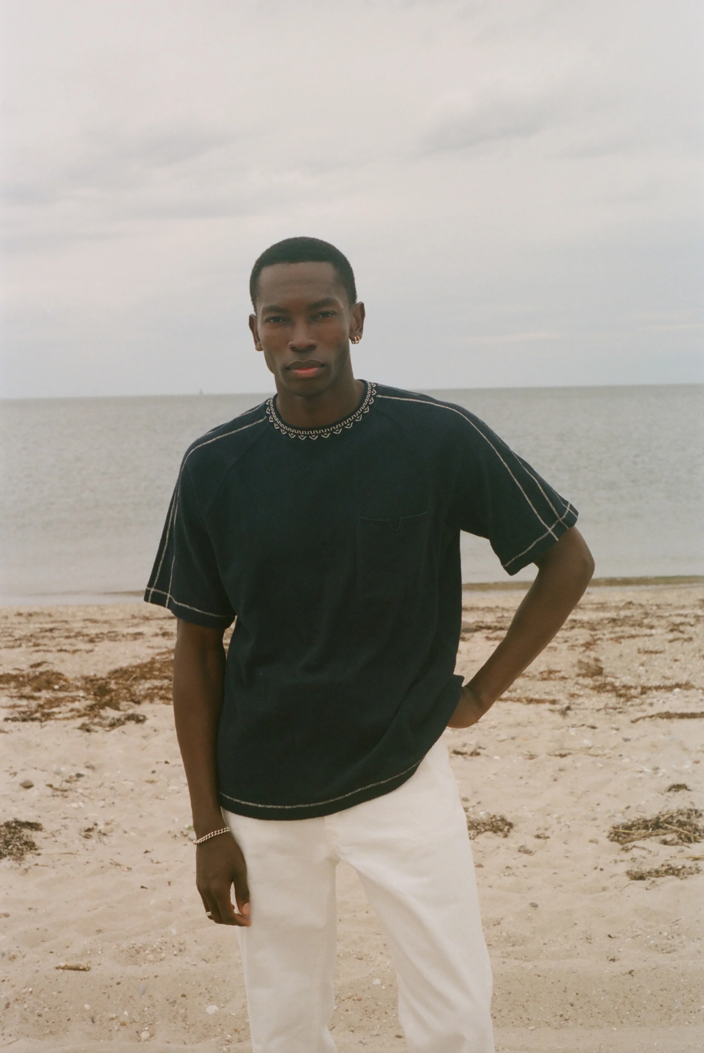 Raglan Terry Tee (Navy) - Image 4