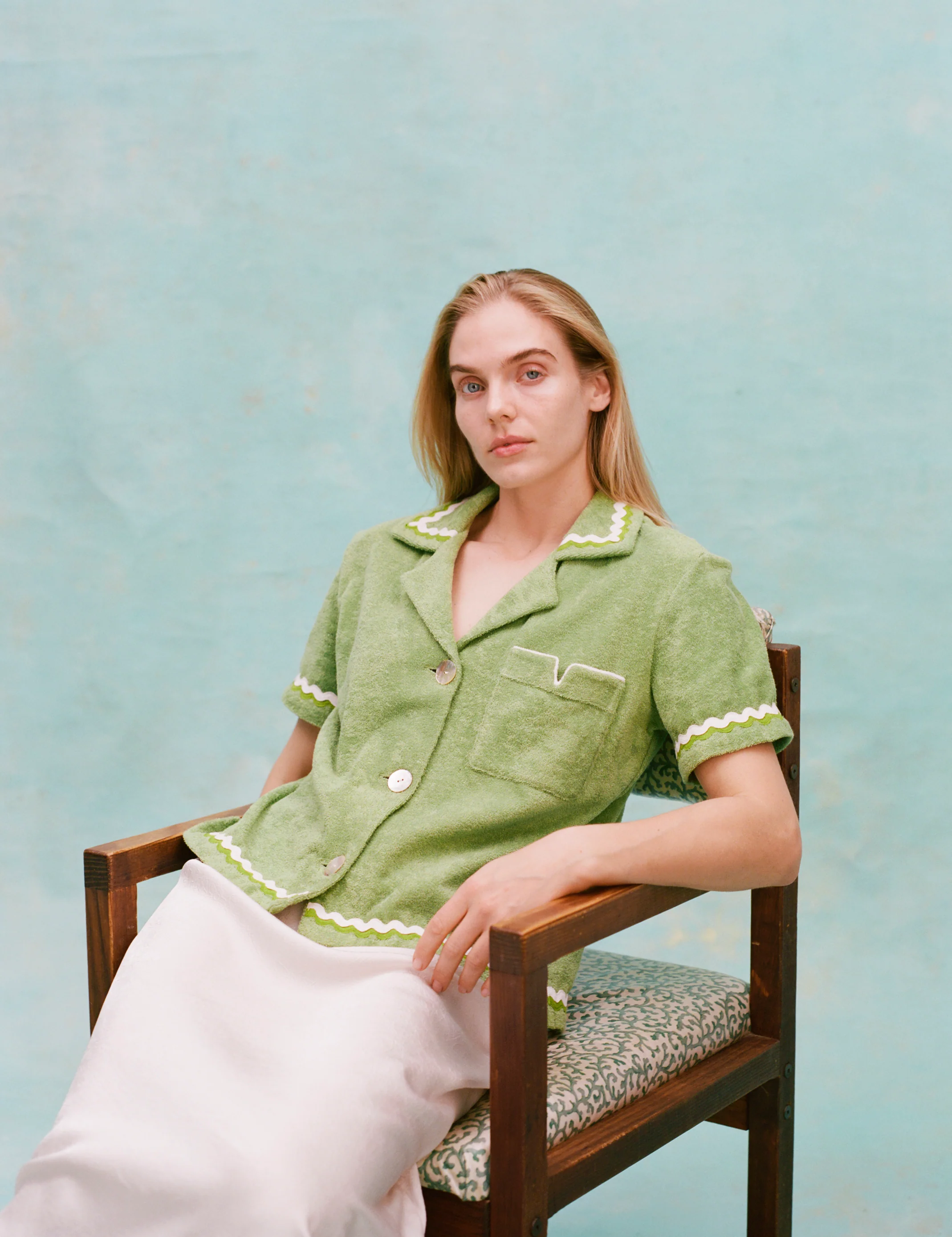 'Rick Rack' Cabana ~ Crop Cut (Green) - Image 3