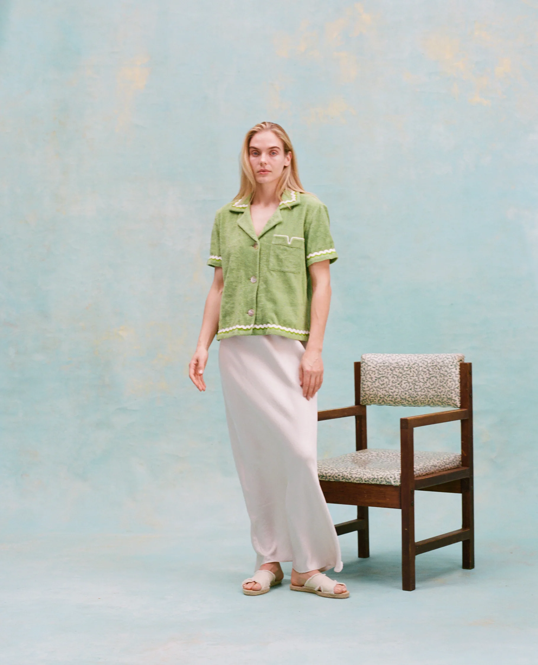 'Rick Rack' Cabana ~ Crop Cut (Green) - Image 5