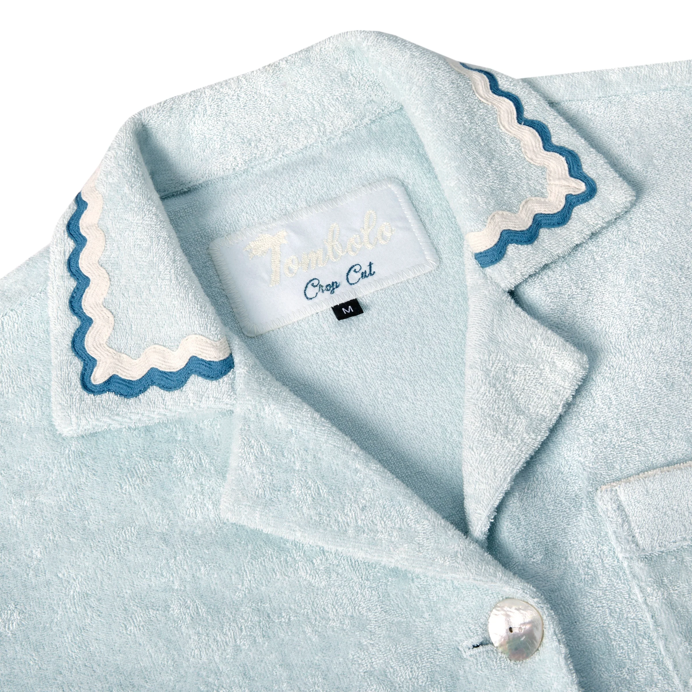 'Rick Rack' Cabana ~ Crop Cut (Sky Blue) - Image 3