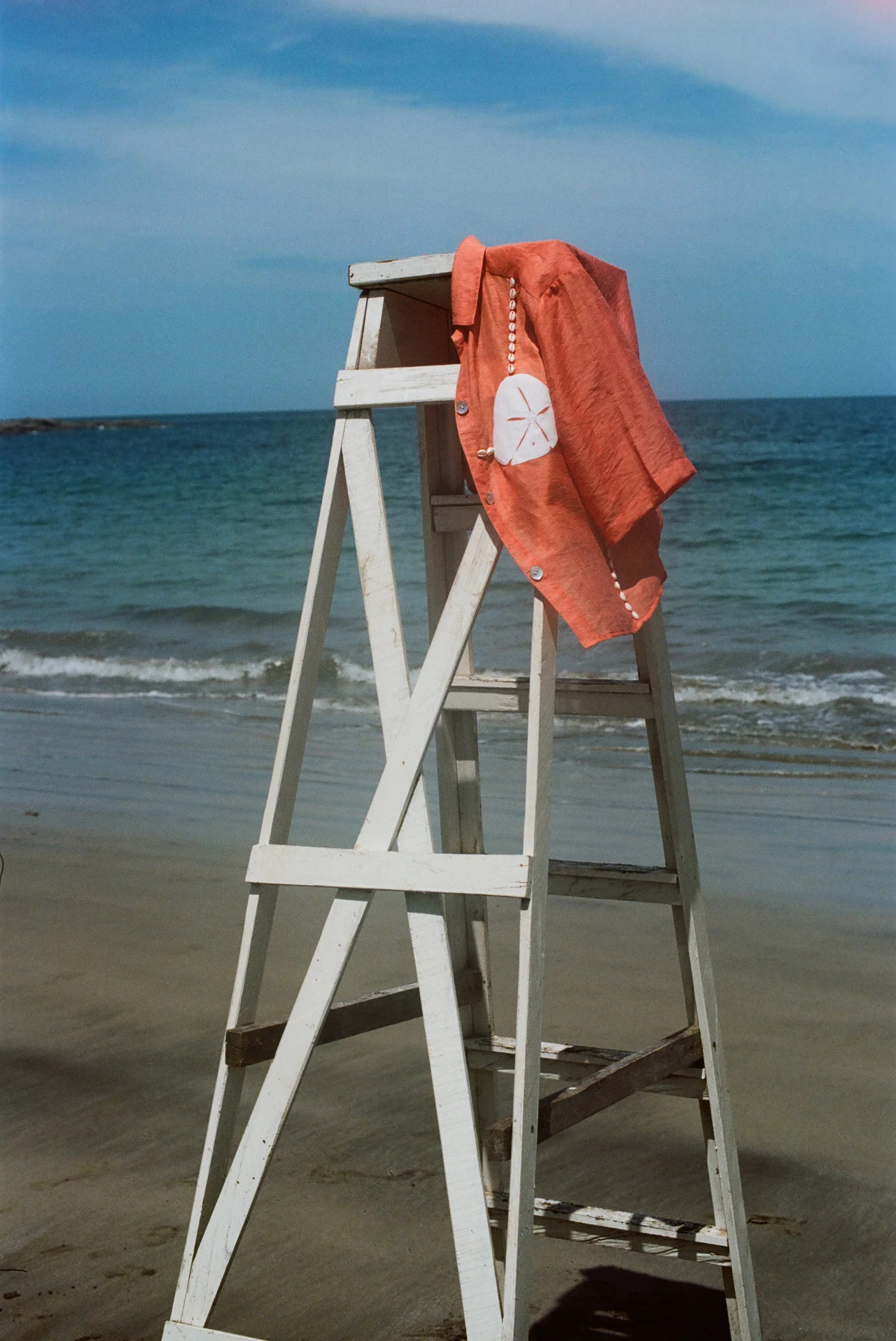 'Sand Dollar Stimulus' ~ Relaxed Crop Cut (Orange) - Image 3