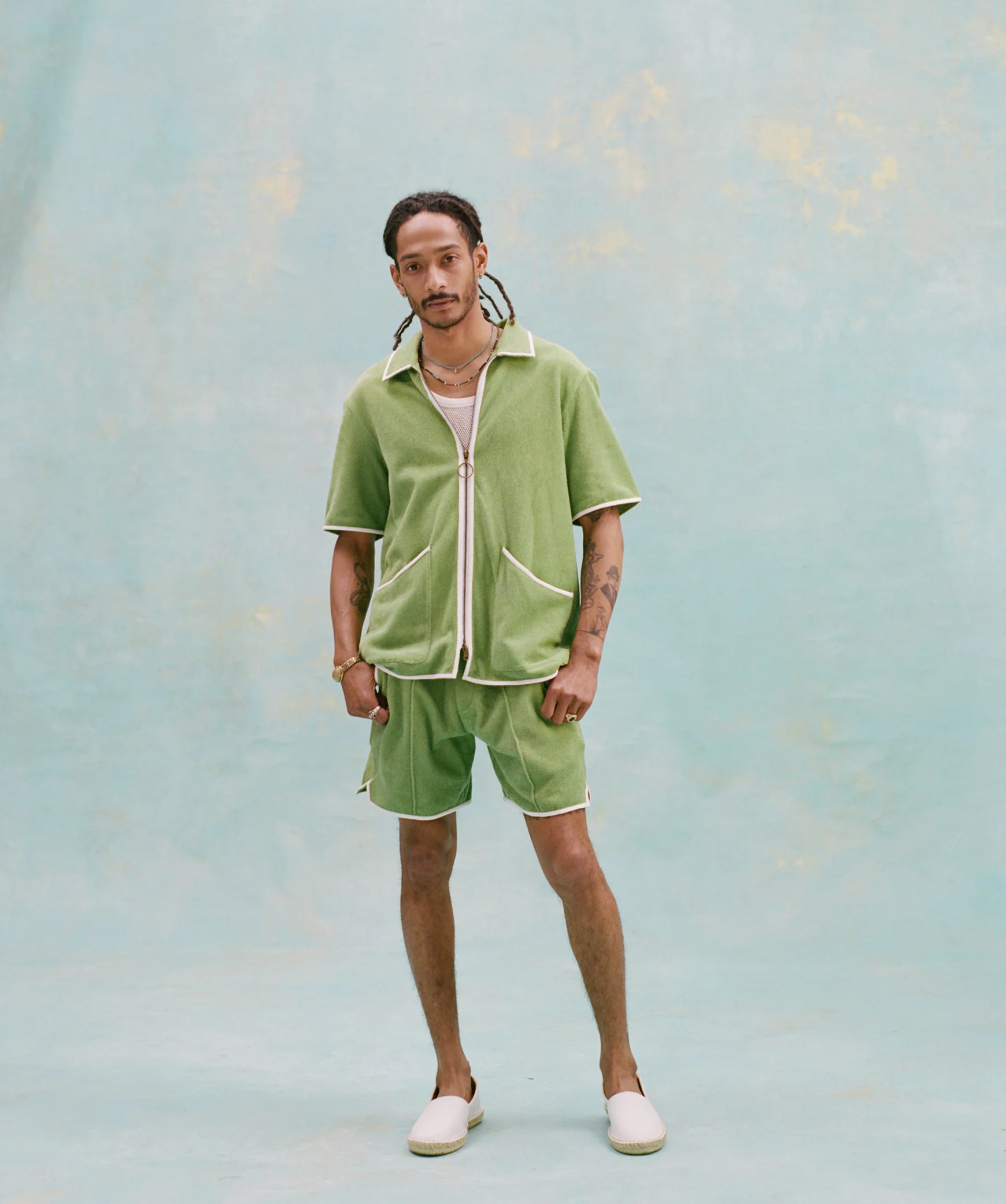 'Standard Issue' Cabana Shorts (Green) - Image 2