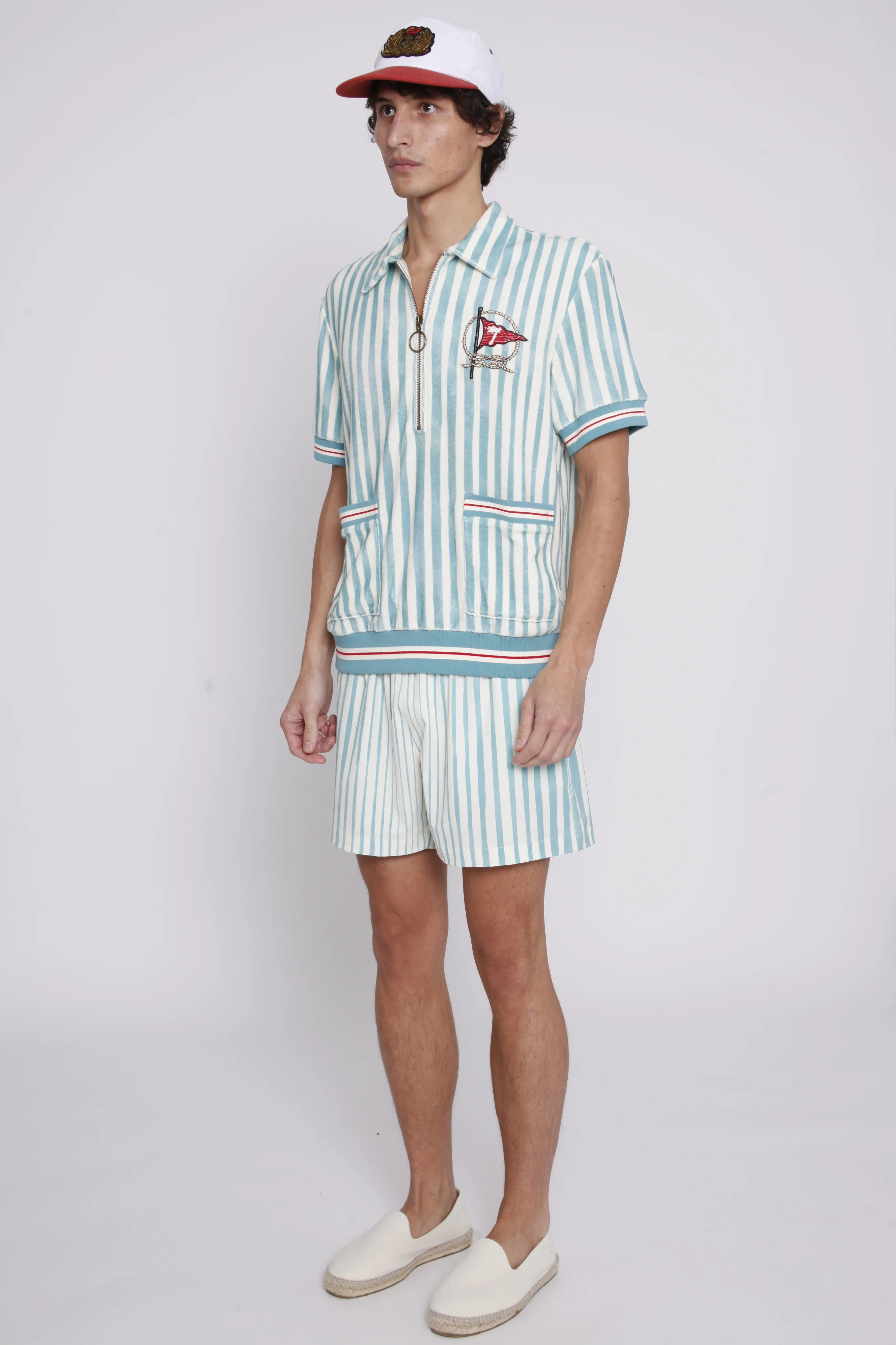 ‘Striper’ Swim Trunks (Blue) - Image 4