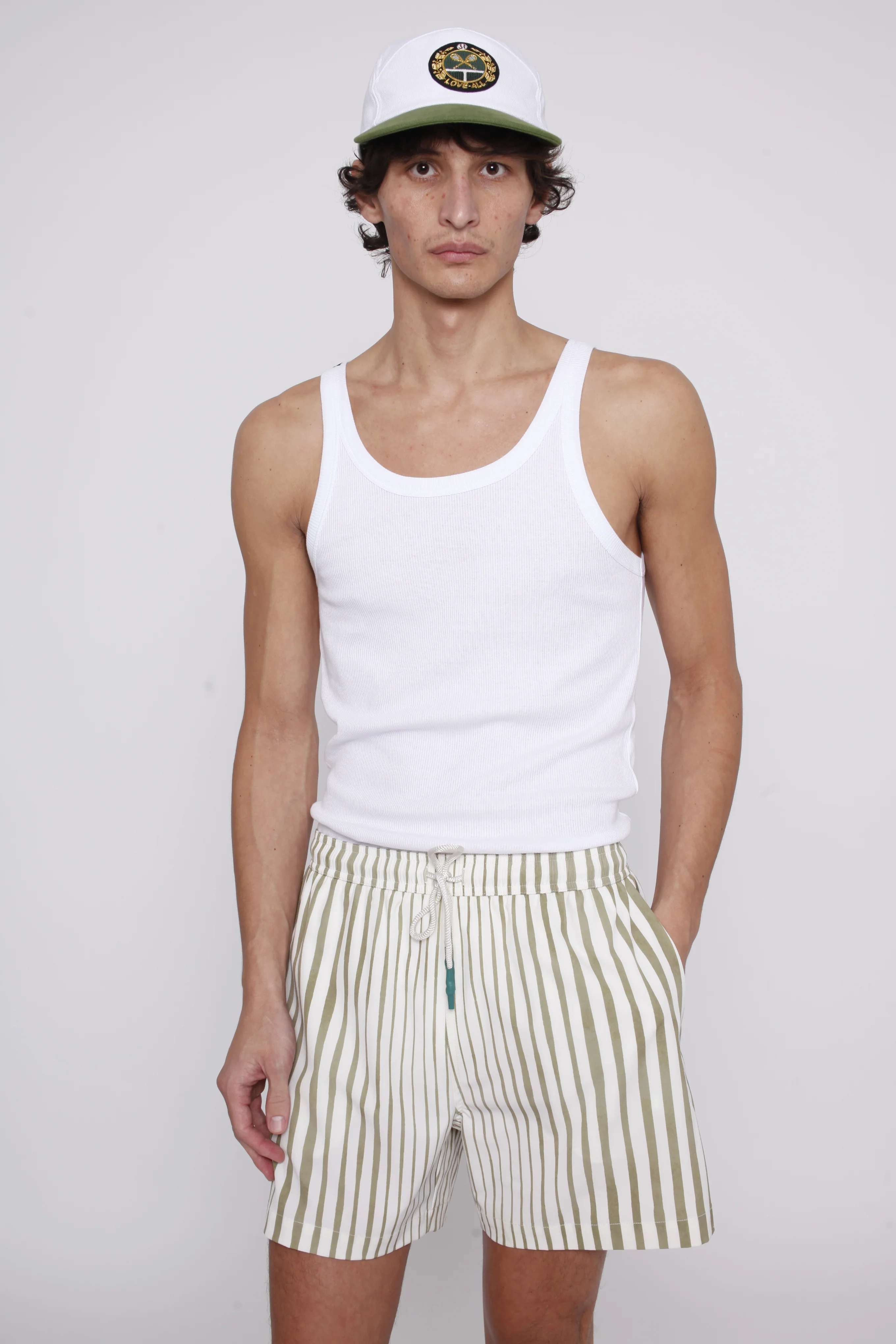 ‘Striper’ Swim Trunks (Green) - Image 6