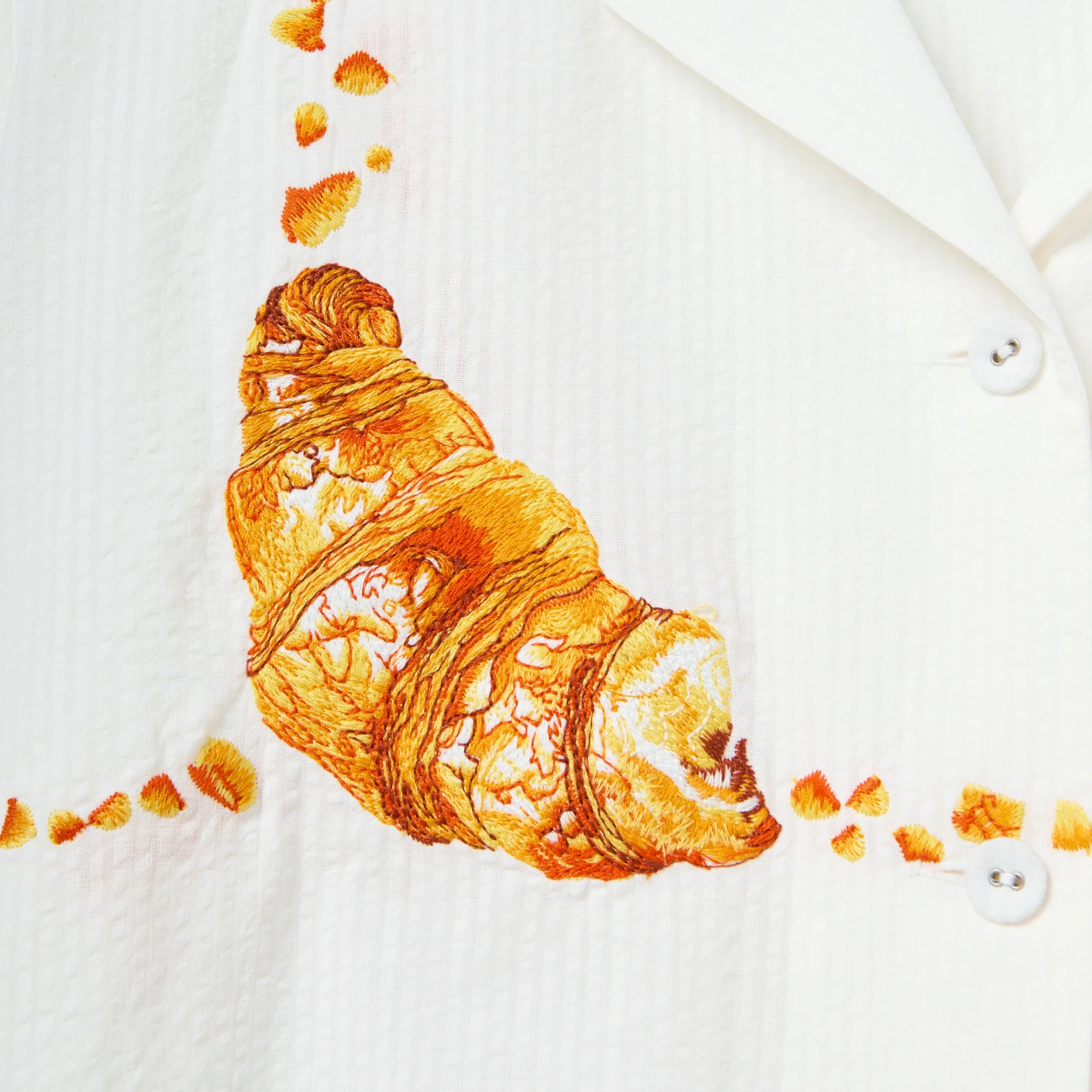'Teeny-Weeny-Croissantkini' ~ Relaxed Crop Cut (Seersucker) - Image 8