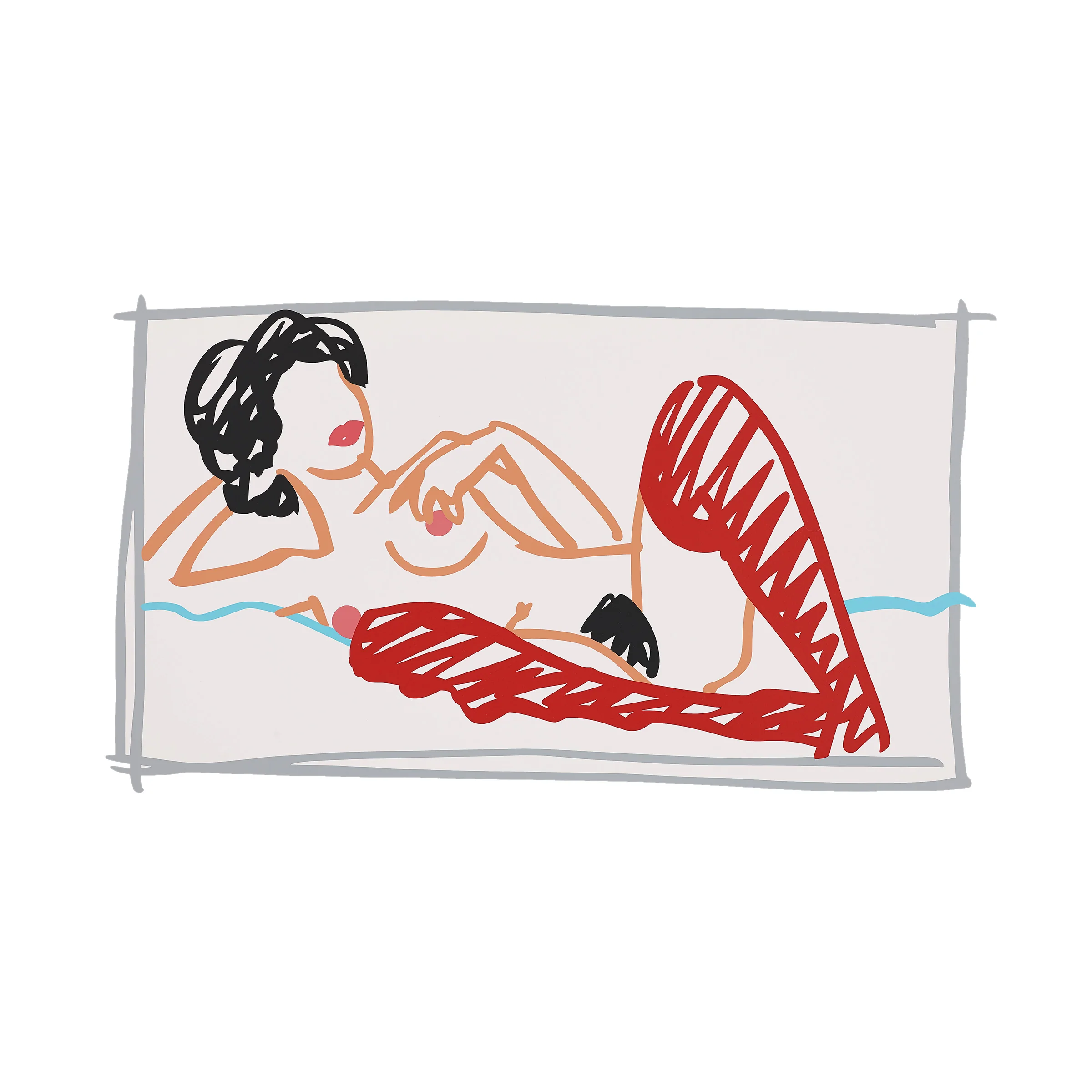 ‘Tom Wesselmann - Red Stockinged Nude' 5-Panel Souvenir Cap - Image 4