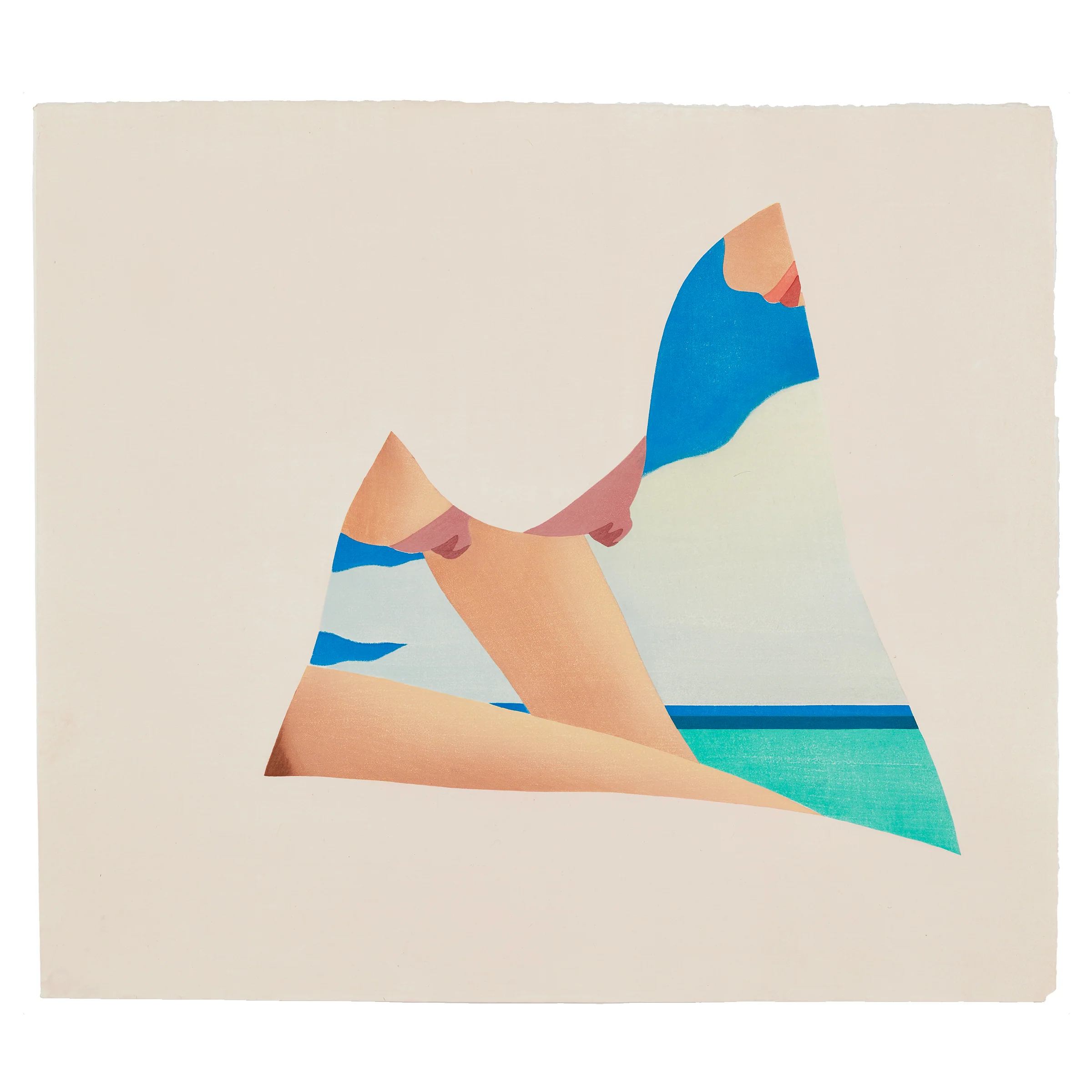 ‘Tom Wesselmann - Seascape Drop-Out’ Patchwork (Silk & Cotton Twill) - Image 6