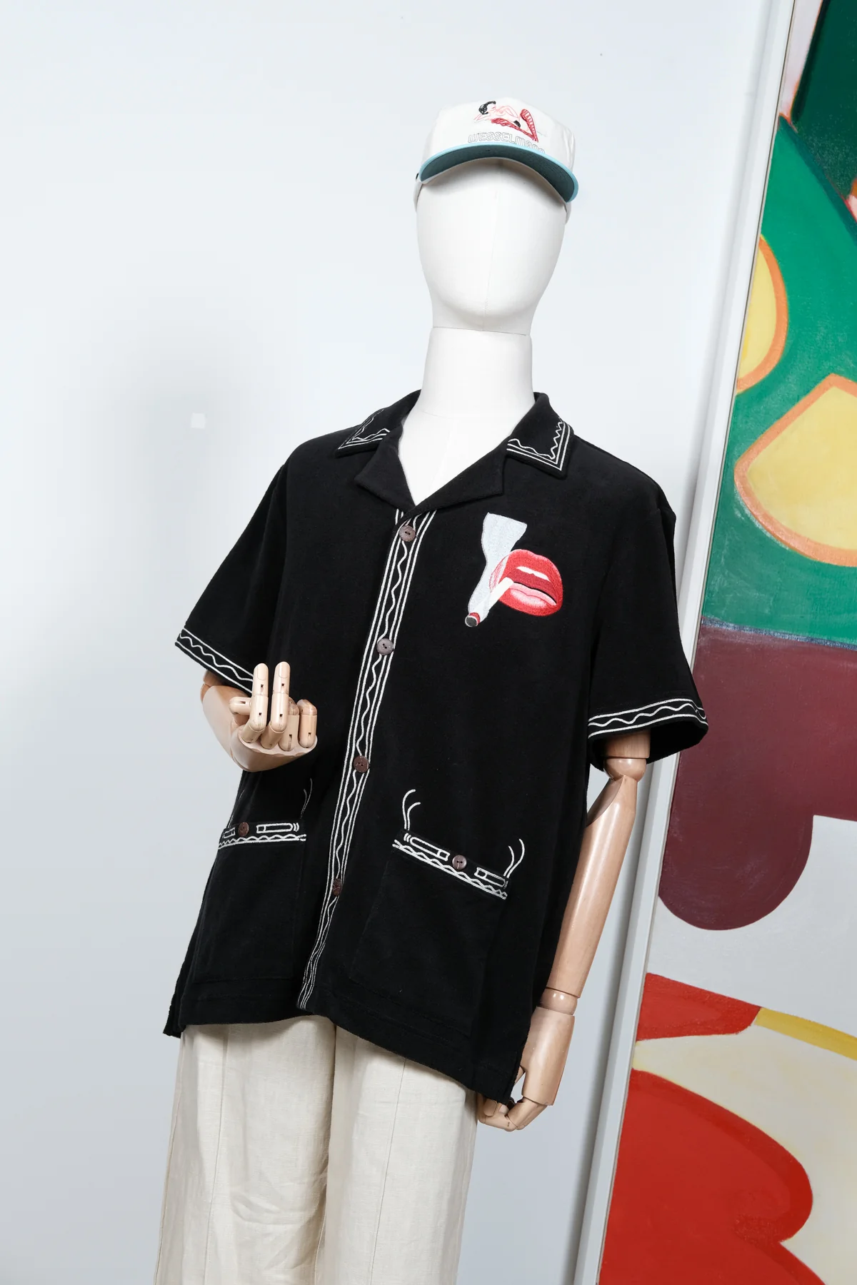 'Tom Wesselmann - Smoker #1' Cabana (Black) - Image 2