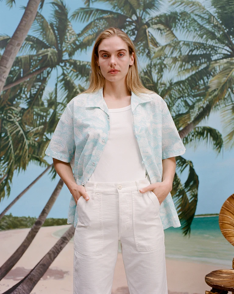 Voyager Shirt (Aqua Seersucker) - Image 4